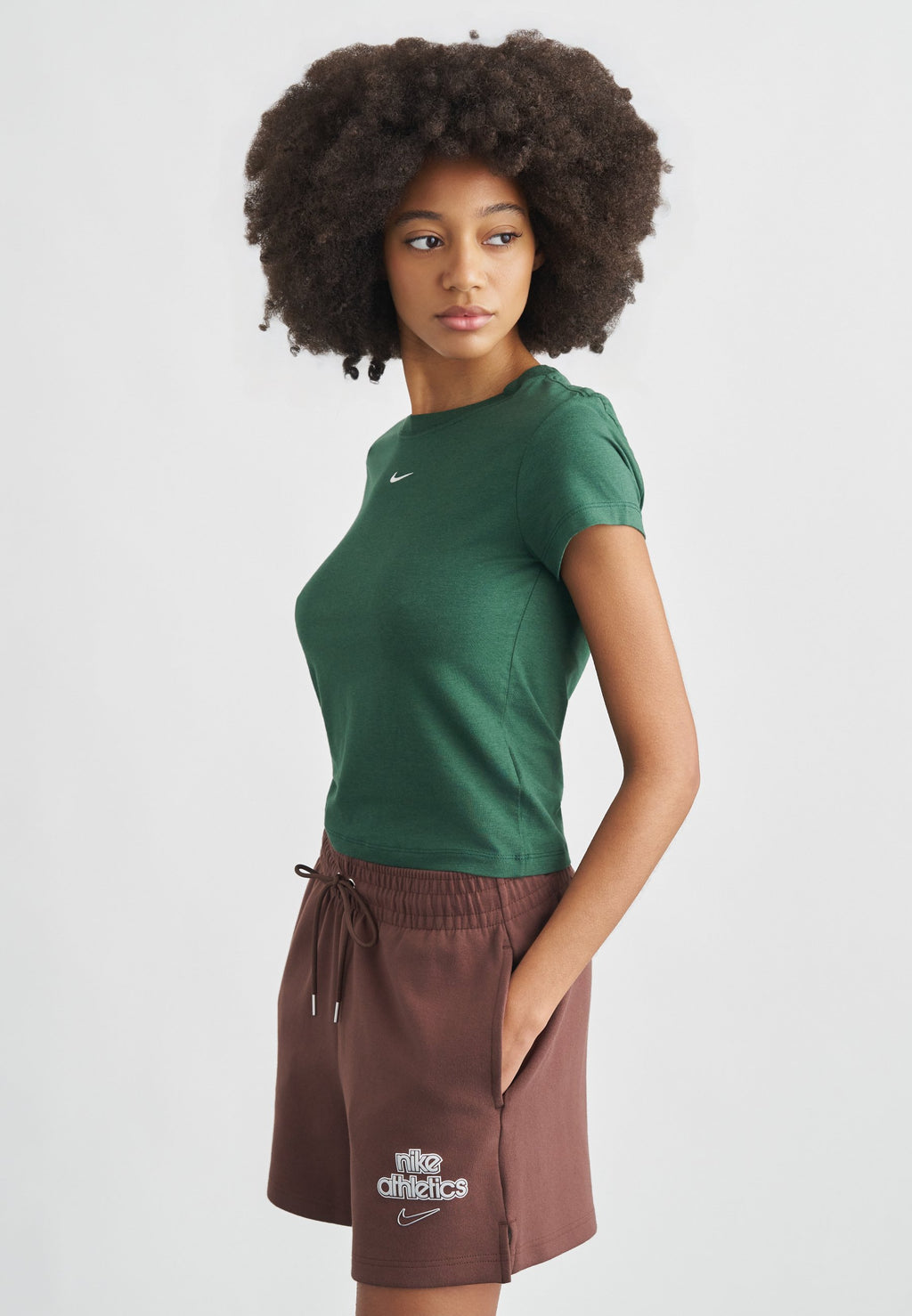 Basic T-shirt - fir/white