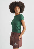 Basic T-shirt - fir/white