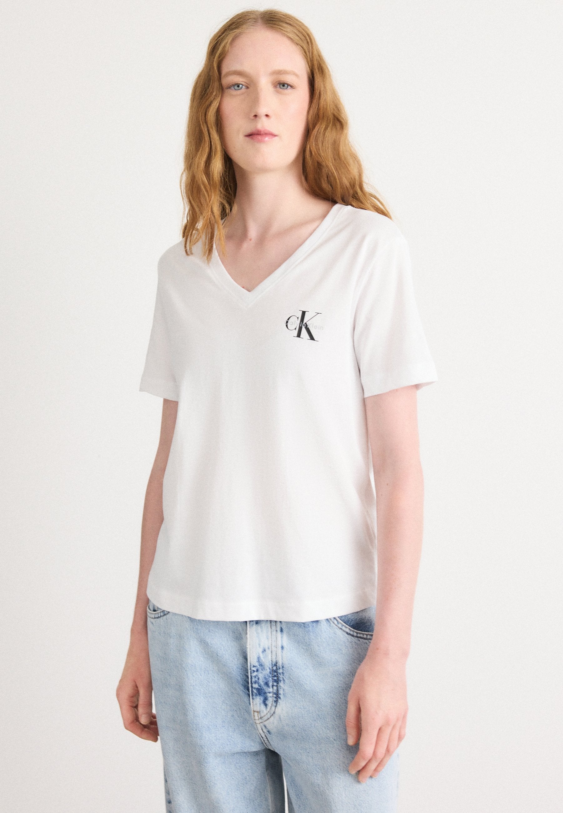 MONOLOGO TEE 2 PACK - Basic T-shirt - white / heroic grey heather