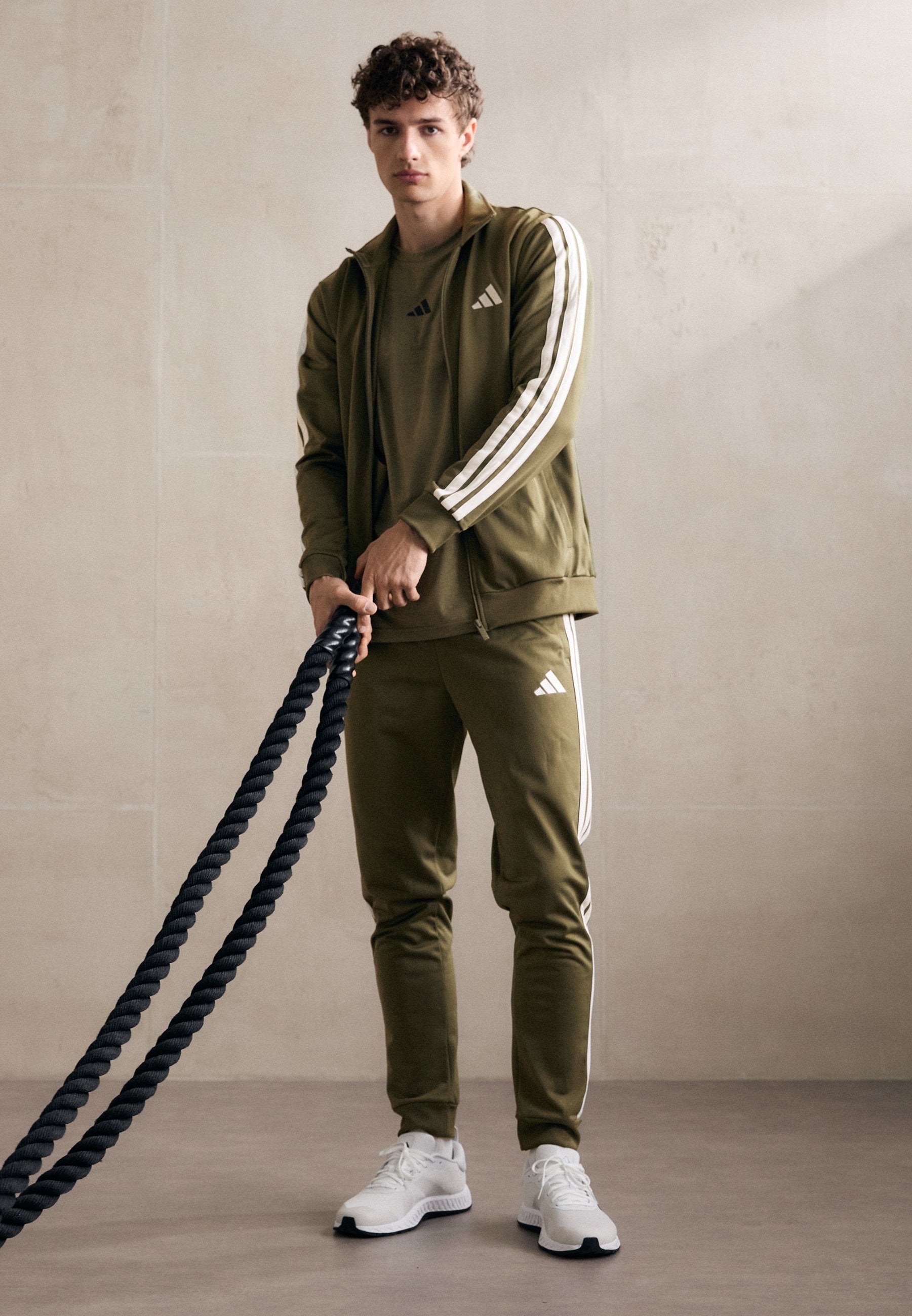 3 STRIPES - Tracksuit - olive strata/white