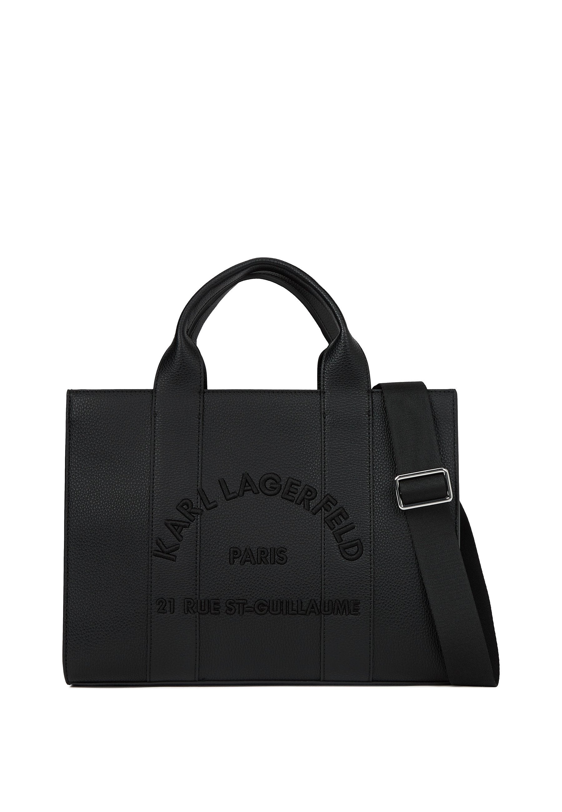 SQUARE TOTE - Handbag - black