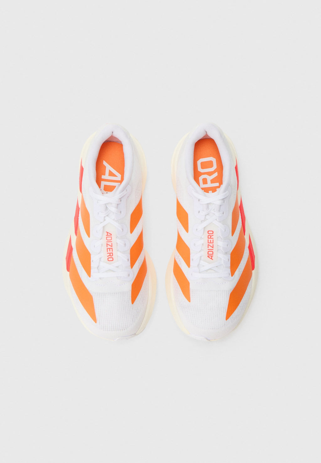 ADIZERO EVO SL J UNISEX - Road running shoes - white/pure orange/lucid red