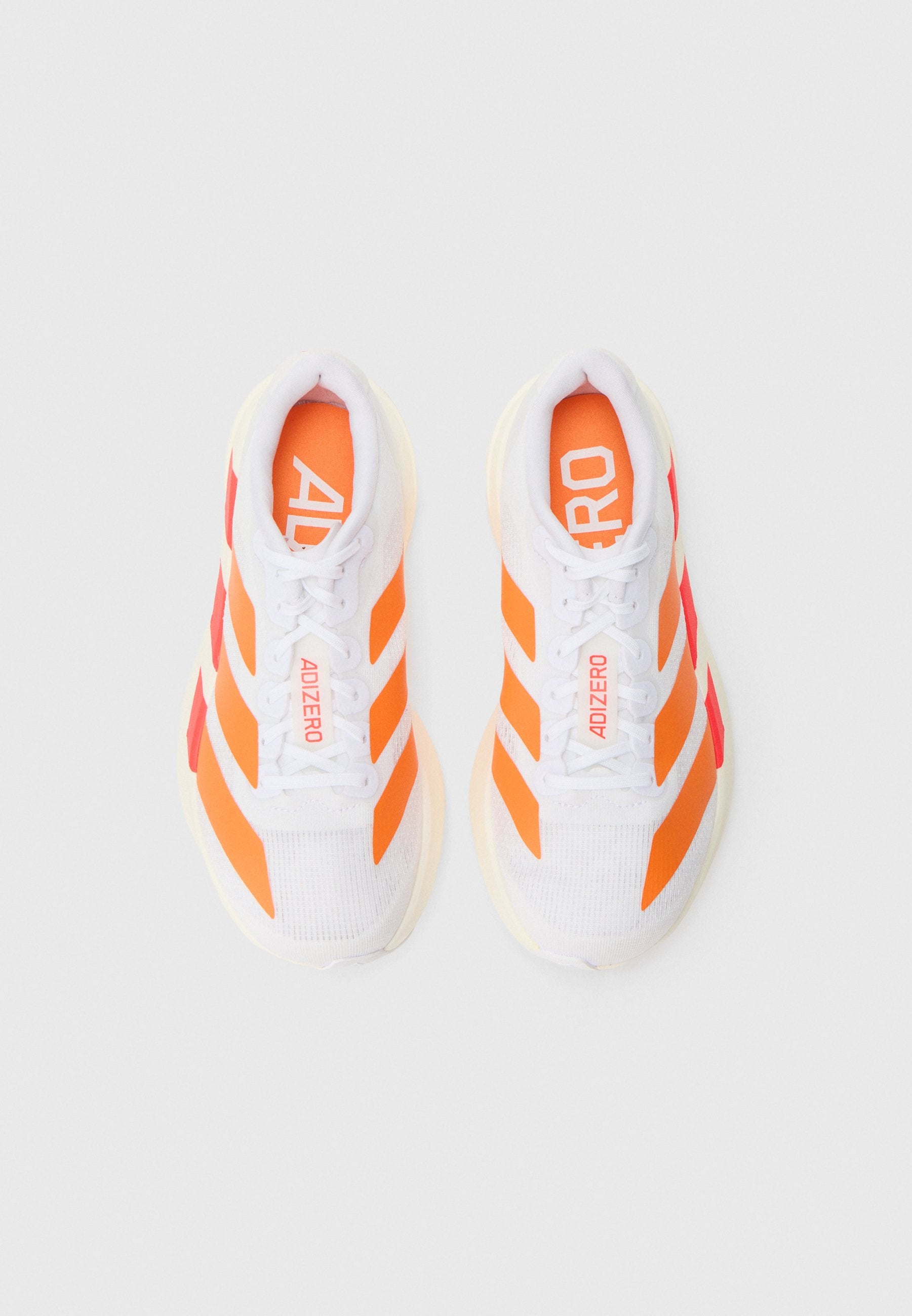 ADIZERO EVO SL J UNISEX - Road running shoes - white/pure orange/lucid red