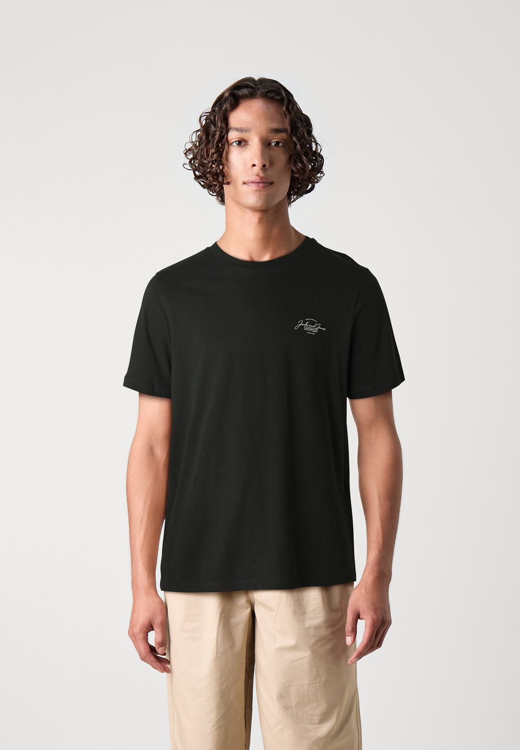 JJFERRIS TEE CREW NECK 3 PACK - Basic T-shirt - green/white/black