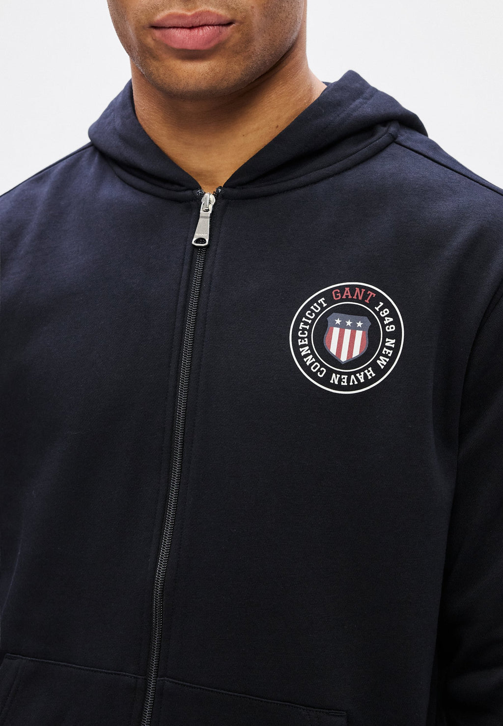 GRAPHIC FULL ZIP HOODIE - Zip-up sweatshirt - black