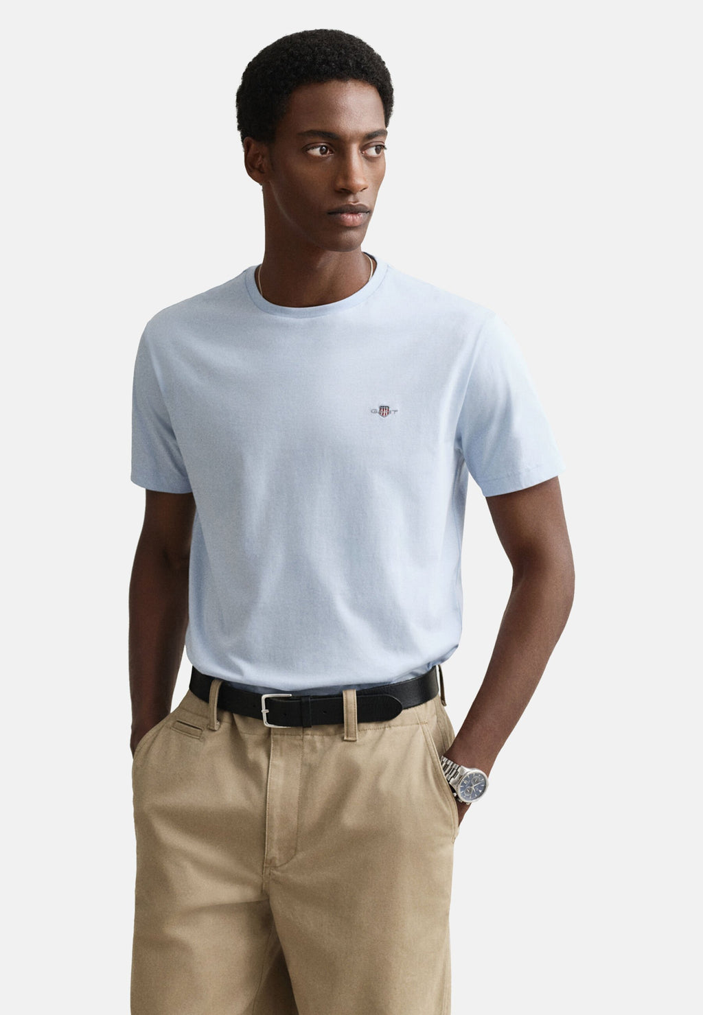 REG SHIELD SS T-SHIRT - Temel Tişört - fresh blue