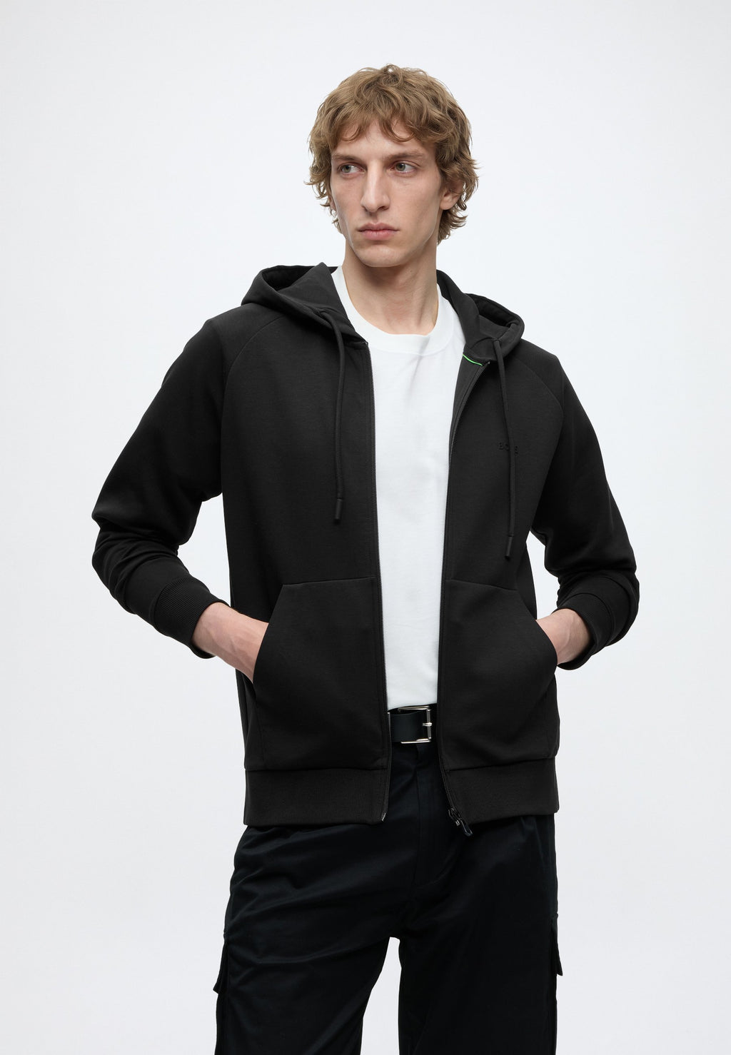 SAGGY - Zip-up sweatshirt - black