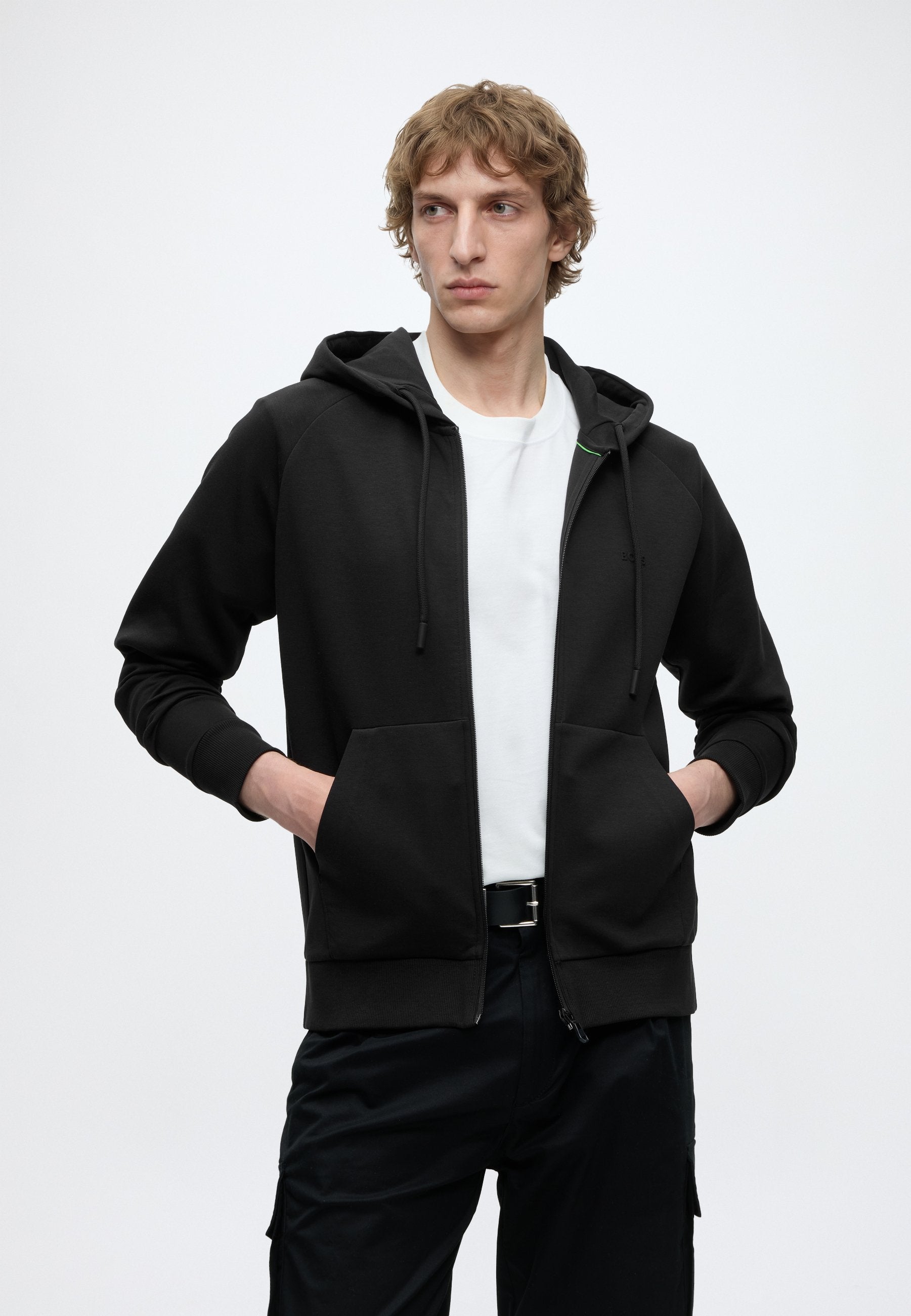 SAGGY - Zip-up sweatshirt - black