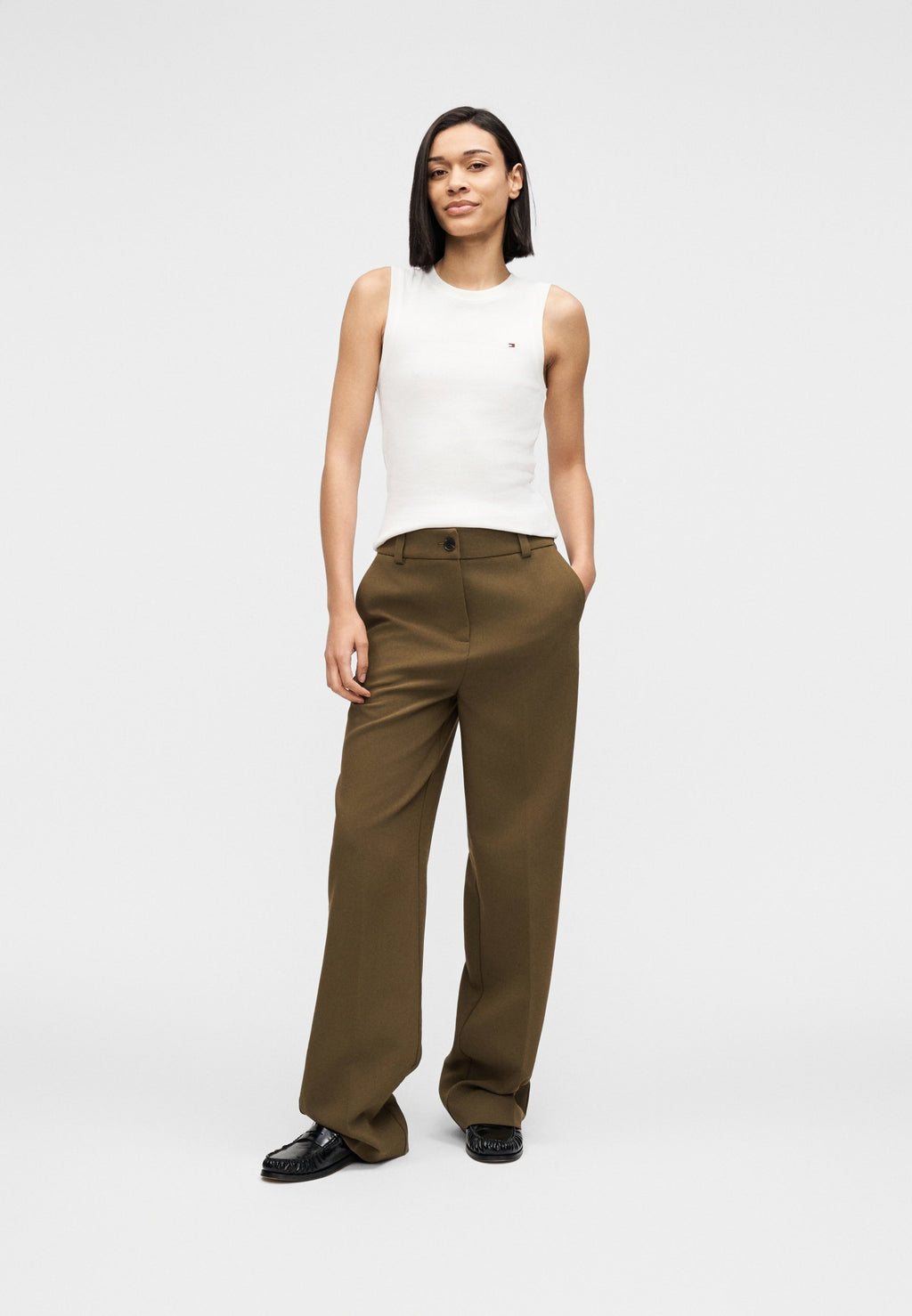SLIM CREW NECK TANK TOP - Top - ecru