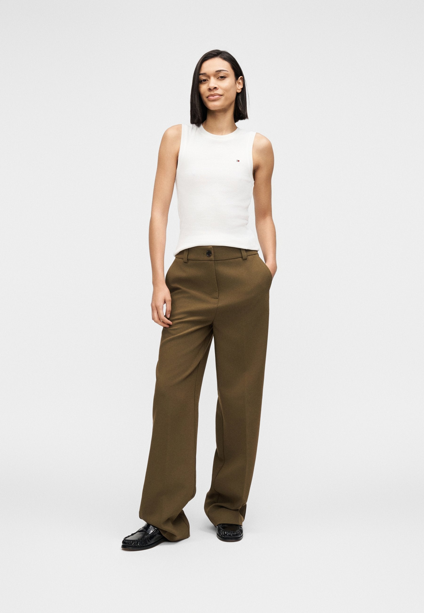 SLIM CREW NECK TANK TOP - Top - ecru