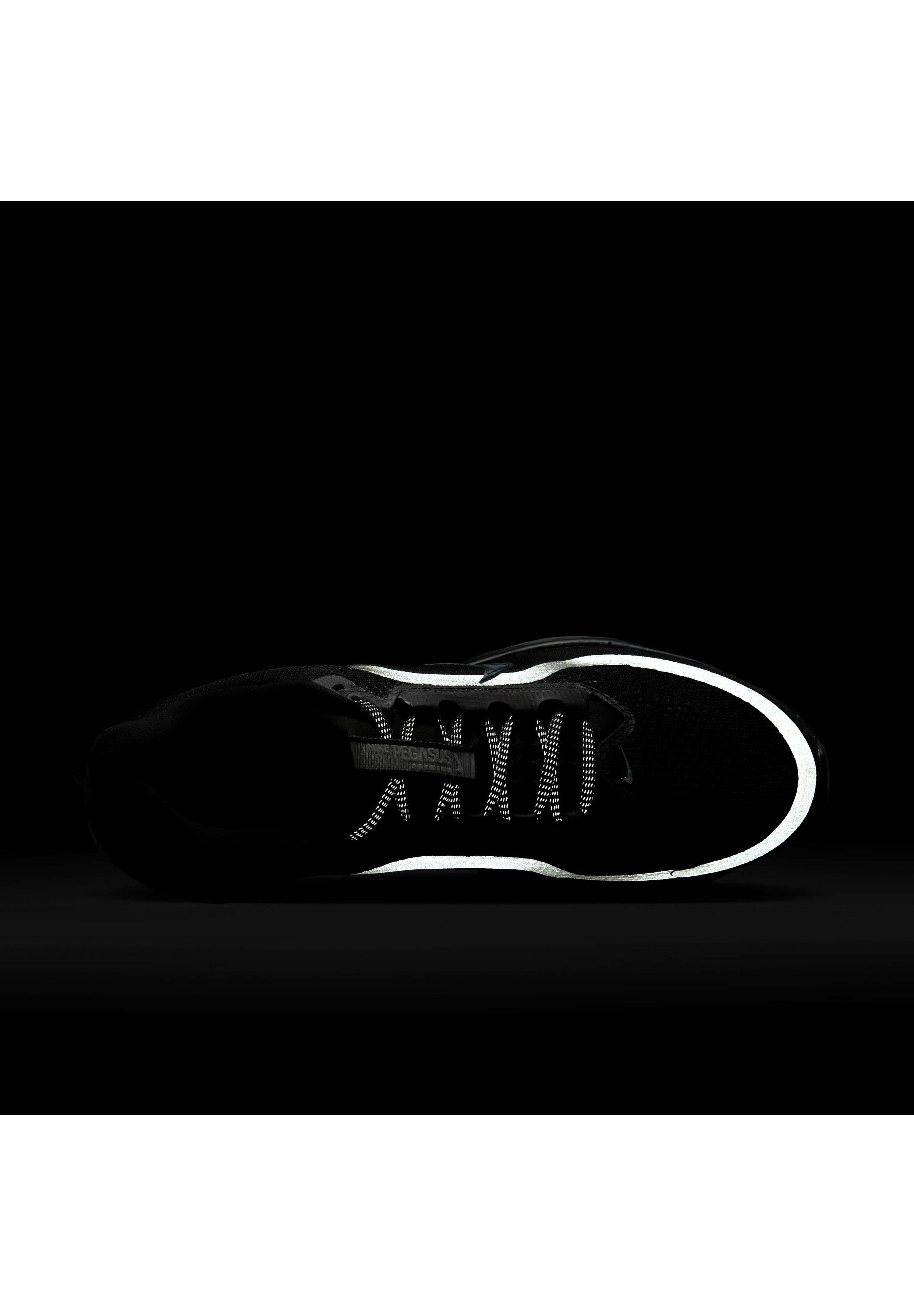 PEGASUS PREMIUM - Road running shoes - black/metallic silver-coloured