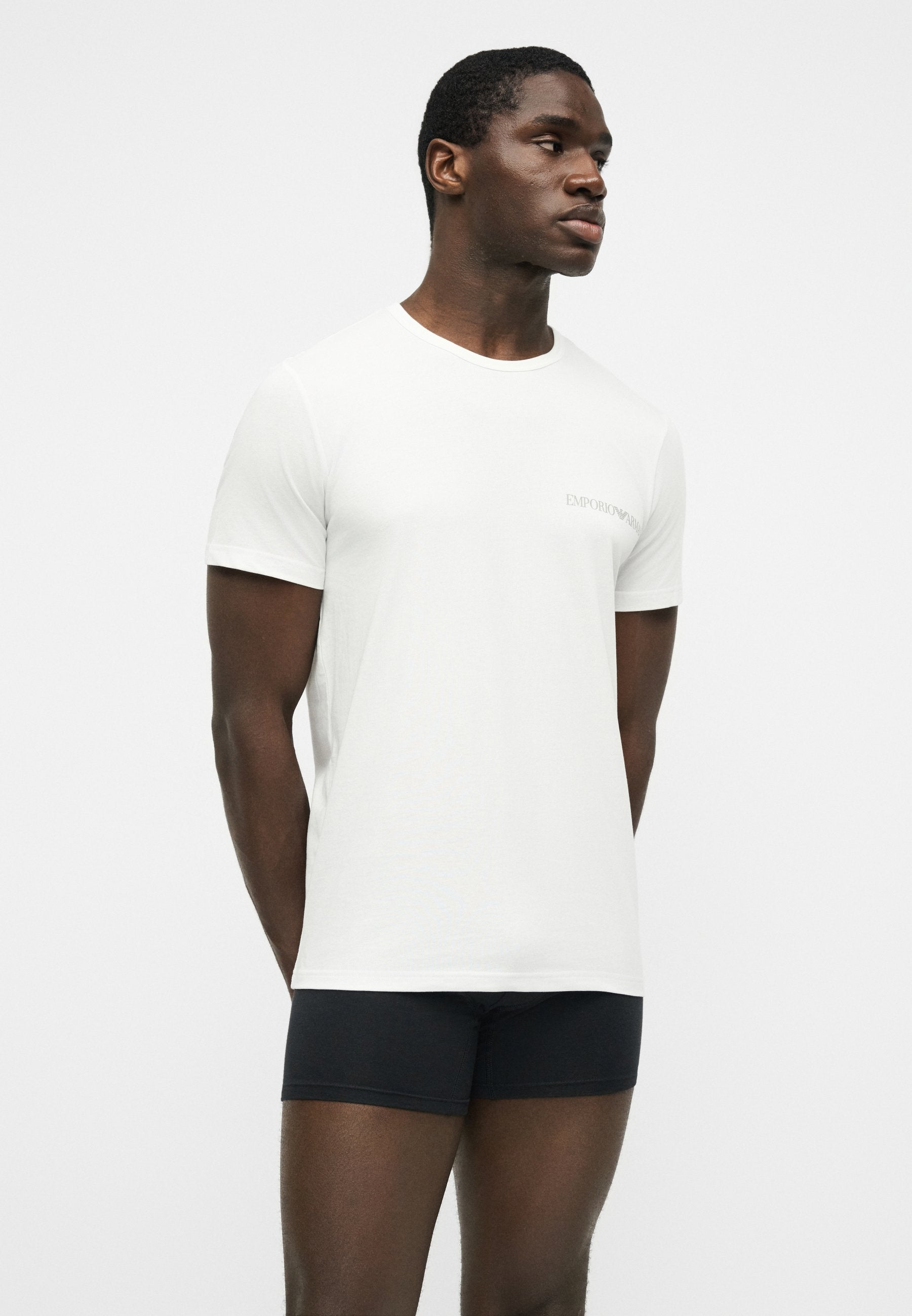 CORE LOGOBAND CREW NECK 2 PACK - Undershirt - white/black