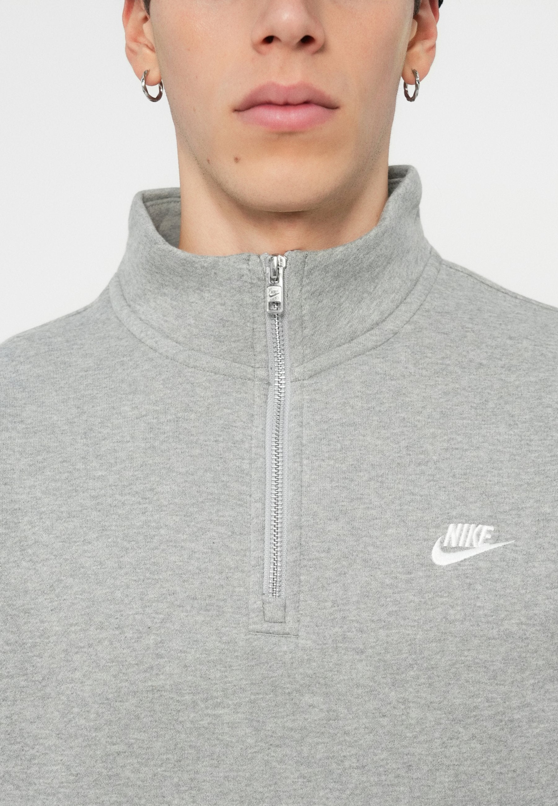 CLUB - Sweatshirt - grey heather/smoke grey/white