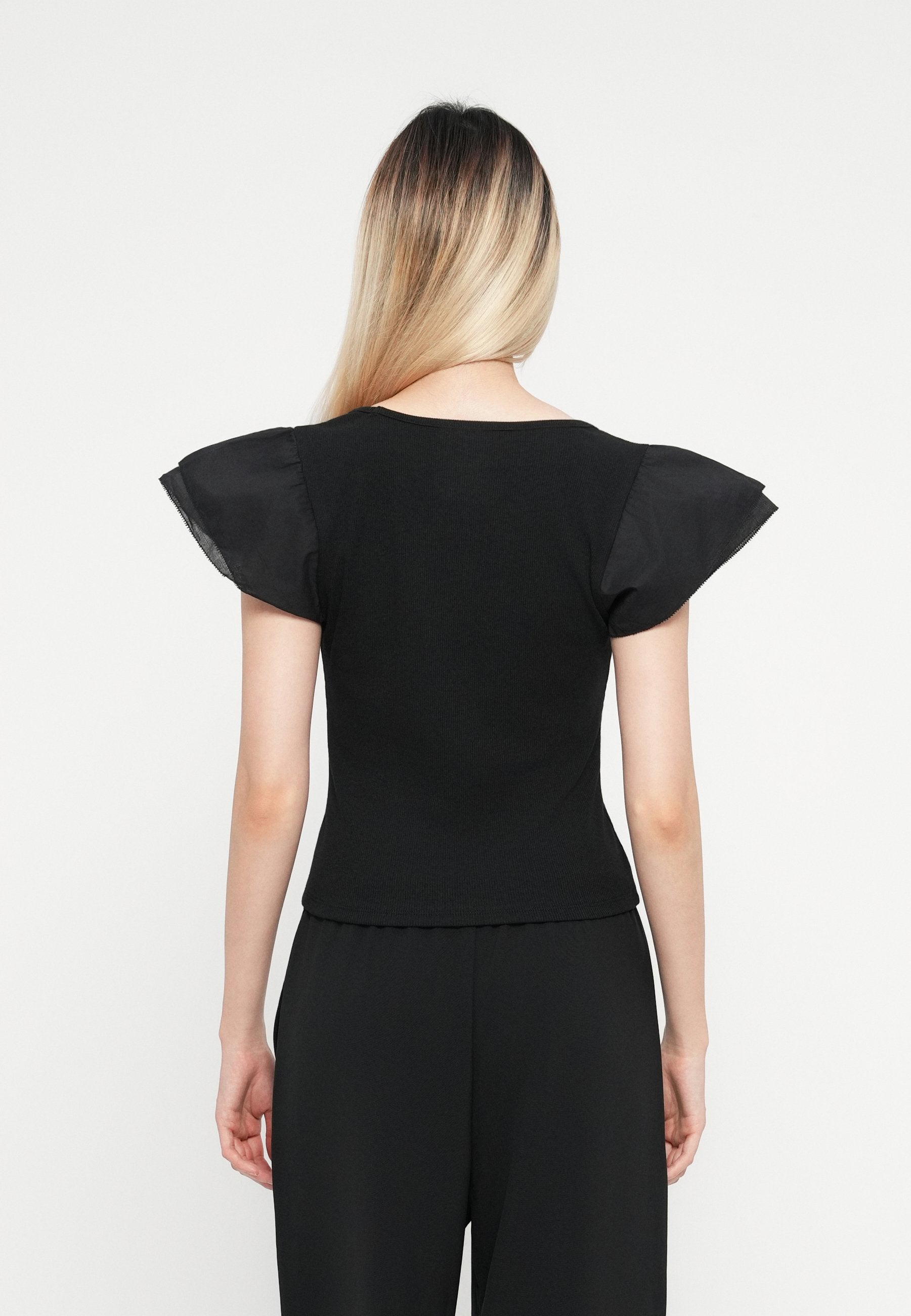 FLUTTER SCOOP - Print T-shirt - true black