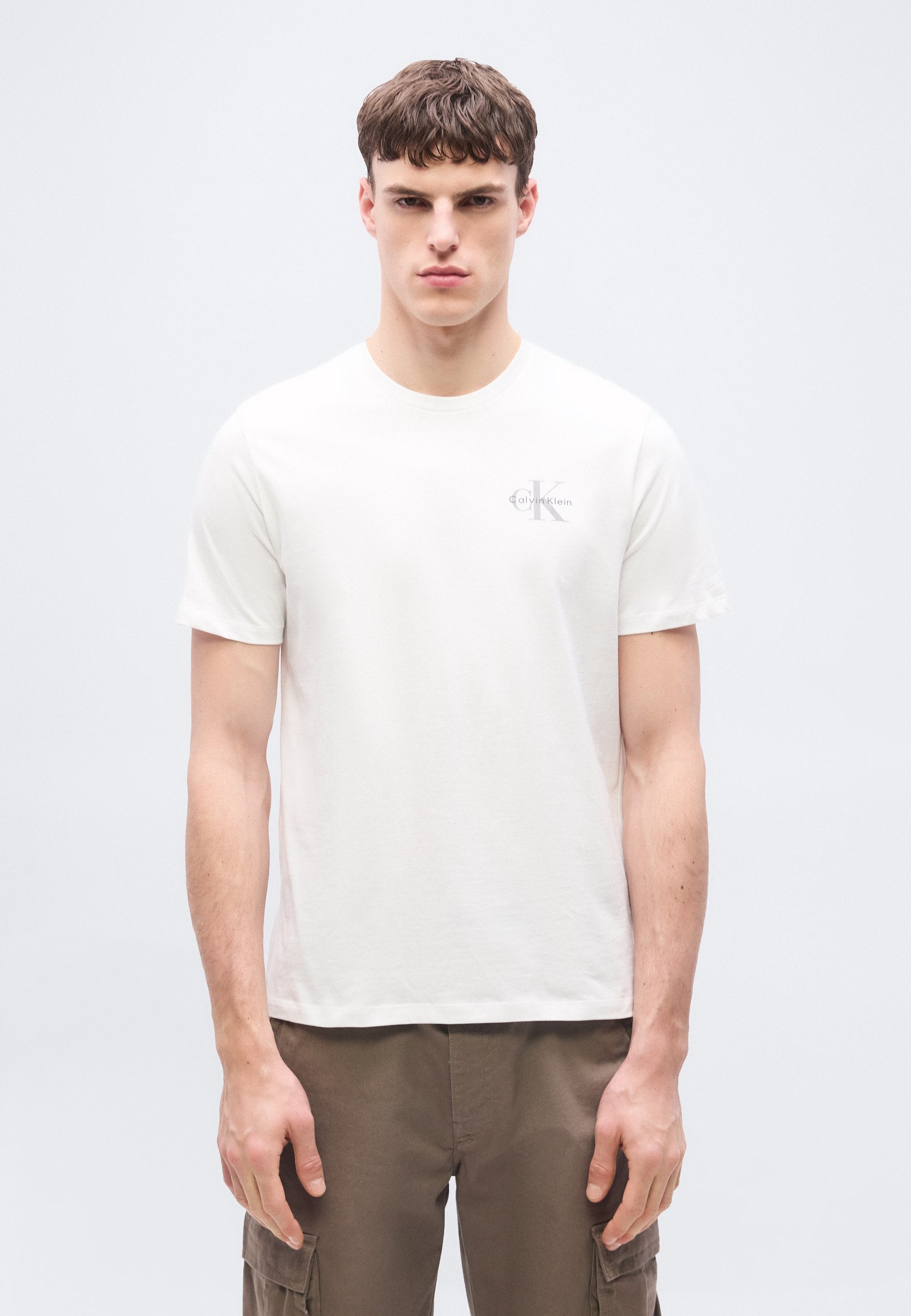 LOT DE 2 T-SHIRTS CLASSIQUES MICRO MONOLOGO - T-shirt basique - blanc éclatant/bleu marine