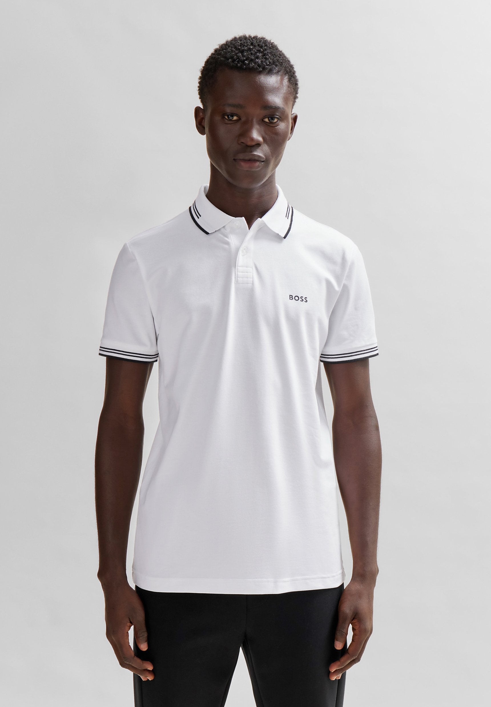 PAUL - Polo yaka tişört - beyaz