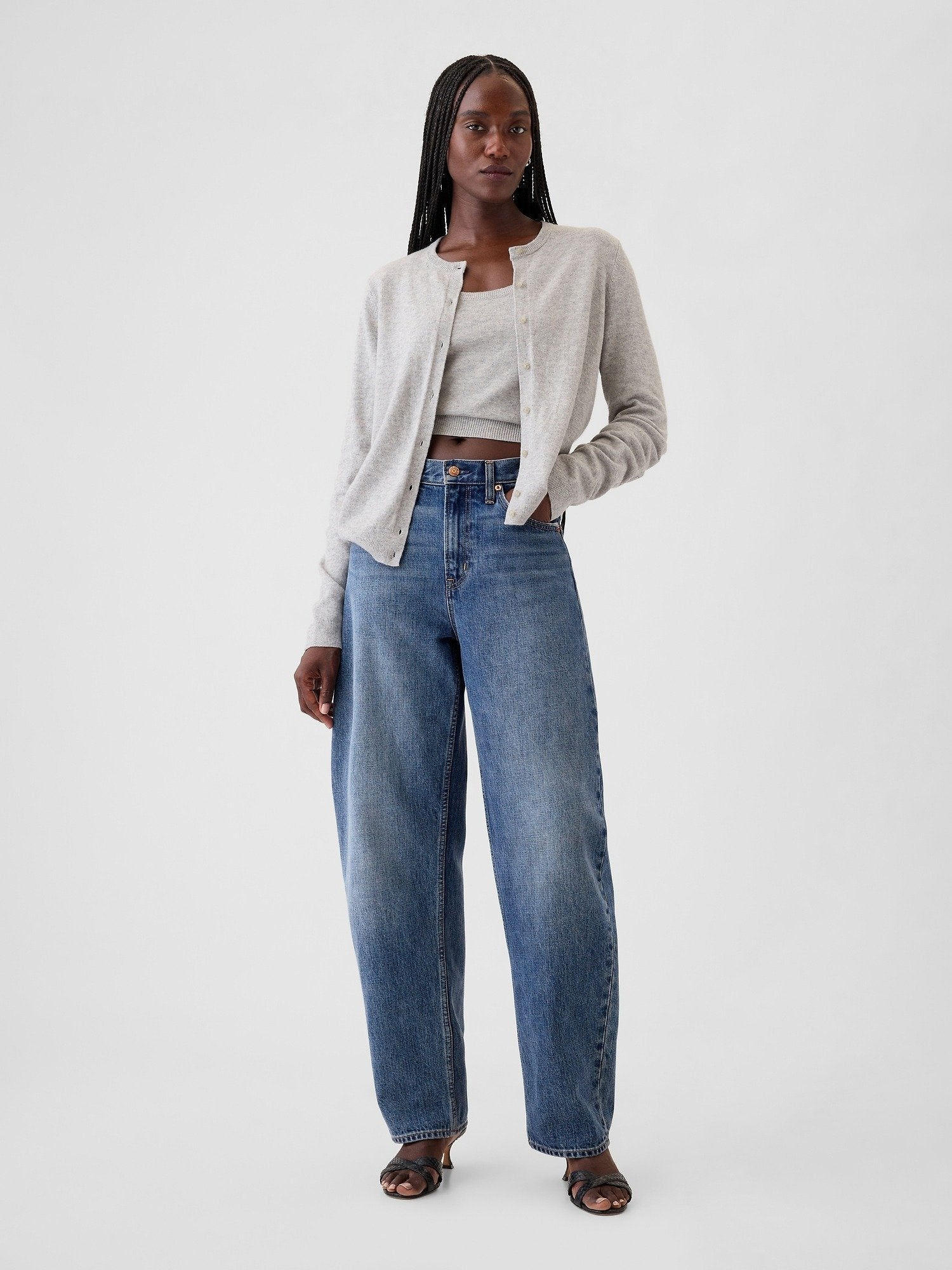 BARREL HERSH - Baggy Jeans - medium indigo