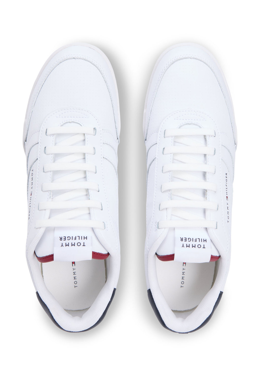 CONTRAST HEEL TRAINERS WITH LEATHER - Trainers - white