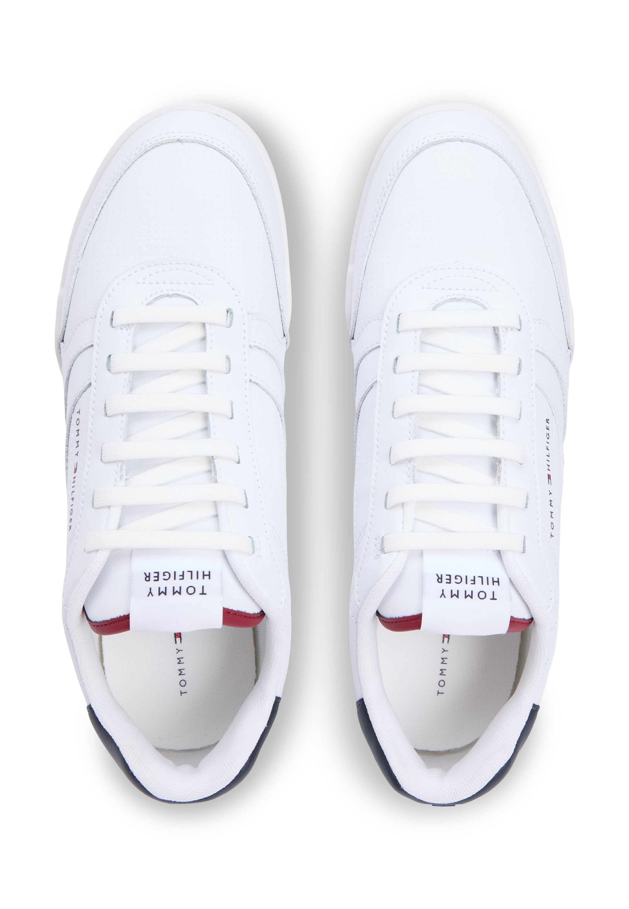 CONTRAST HEEL TRAINERS WITH LEATHER - Trainers - white