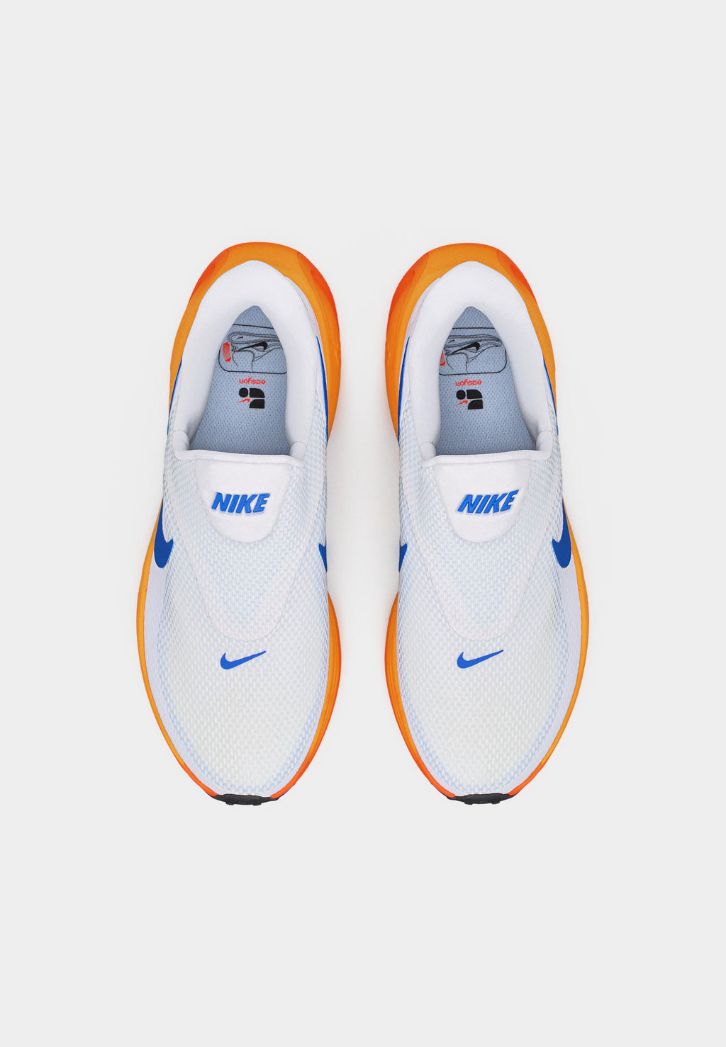 REVOLUTION 8 EASYON - Road running shoes - white/blue crystal/hydrogen blue/total orange/topaz gold-coloured
