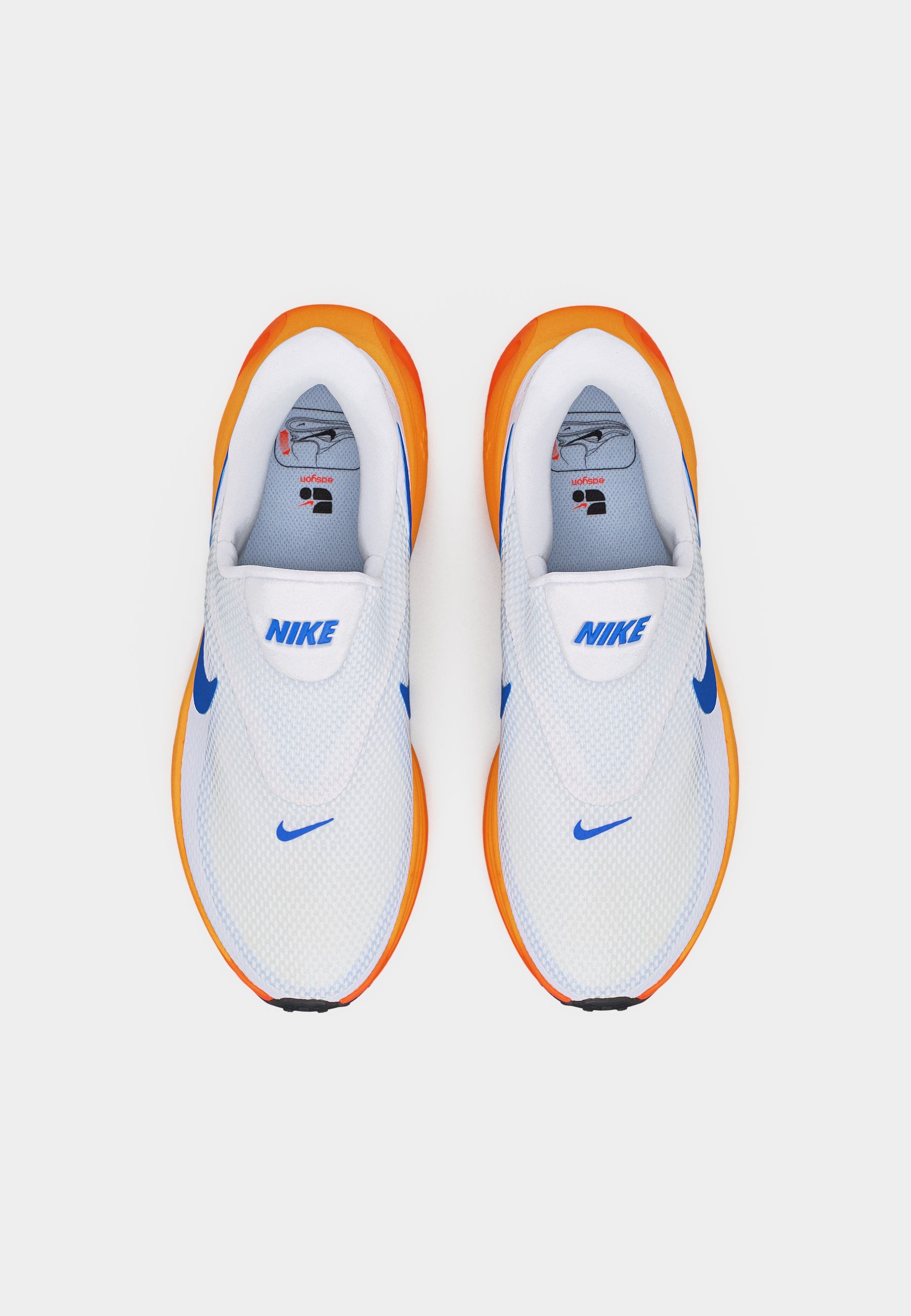 REVOLUTION 8 EASYON - Road running shoes - white/blue crystal/hydrogen blue/total orange/topaz gold-coloured
