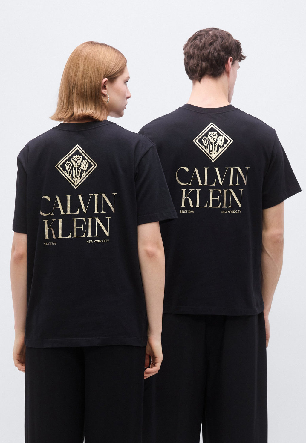 TEE-SHIRT GRAPHIQUE ROSES ANNÉES 20 UNISEXE - T-shirt imprimé - noir