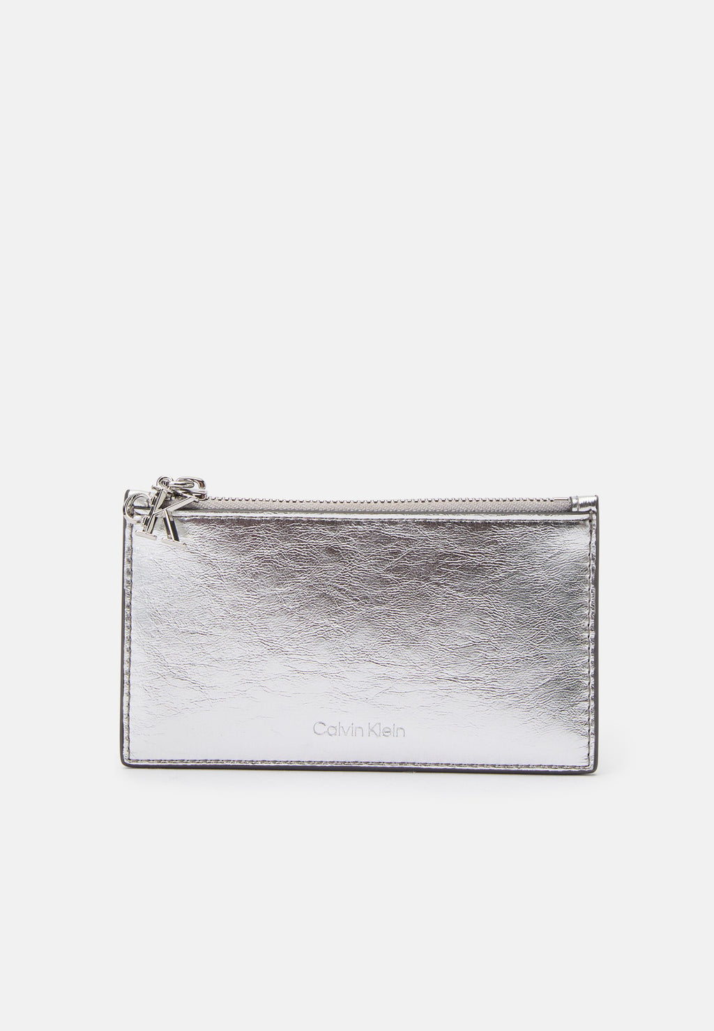 METALLIC ZIP CARDCASE - Wallet - silver-coloured