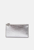METALLIC ZIP CARDCASE - Wallet - silver-coloured