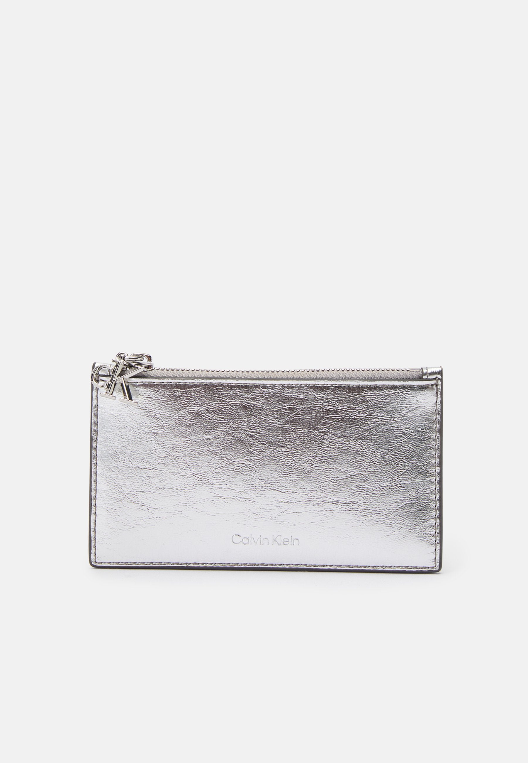 METALLIC ZIP CARDCASE - Wallet - silver-coloured