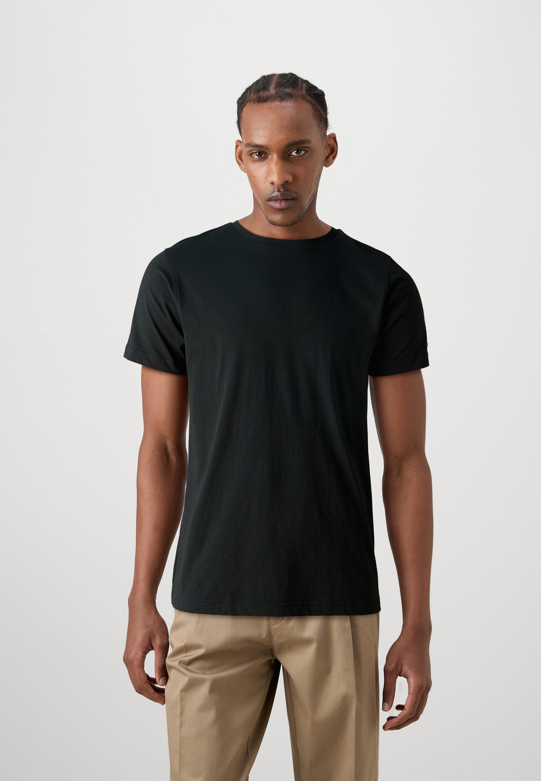 CREW NECK 2 PACK - Basic T-shirt - black