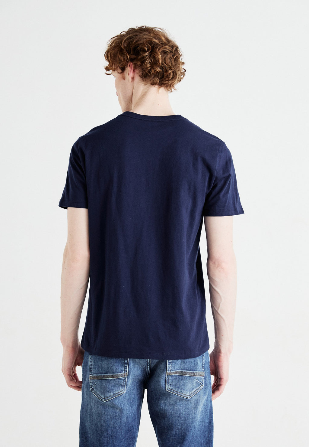 EVERYDAY MICRO LOGO VEE - Basic T-shirt - tapestry navy
