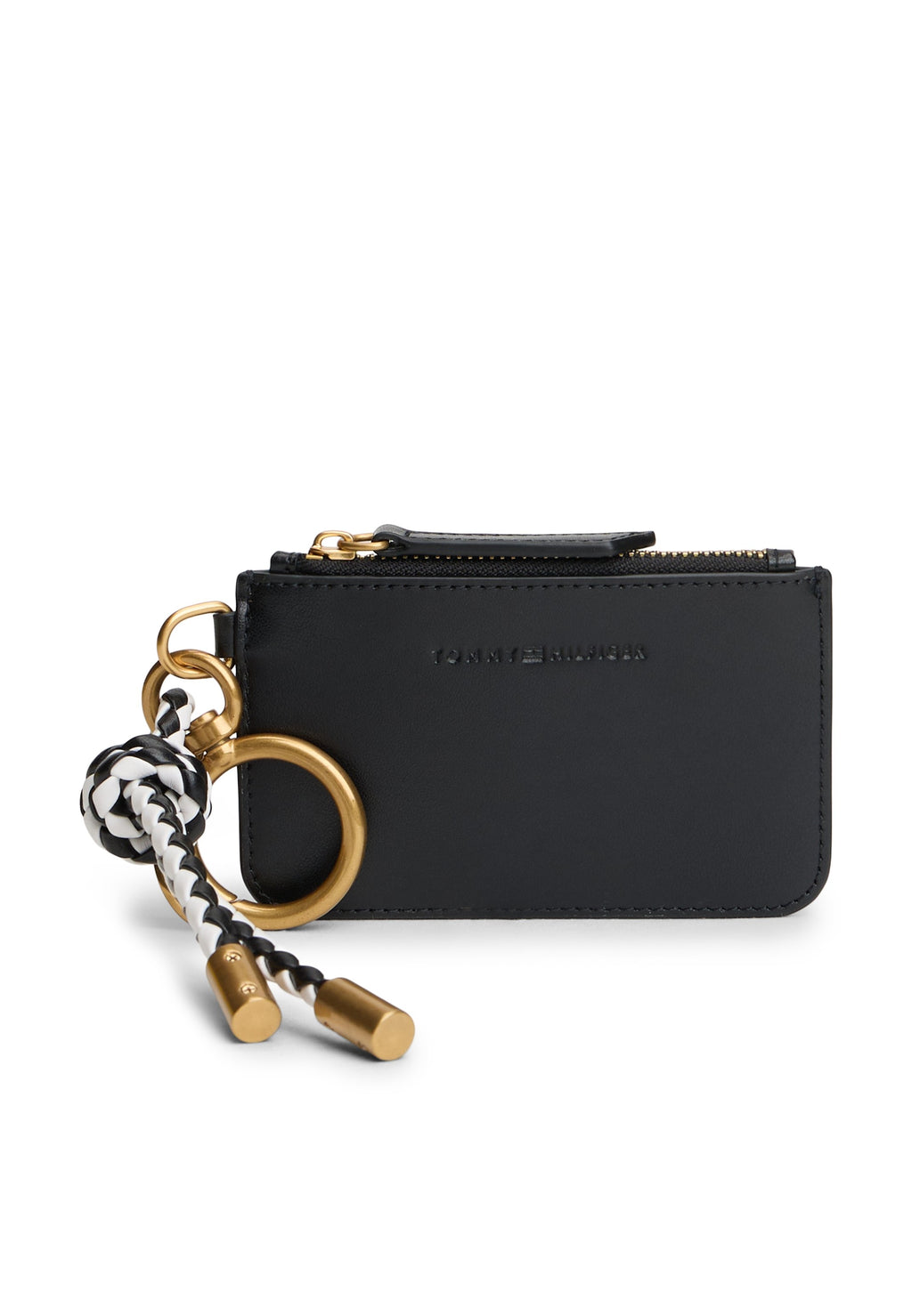 MULTI CHARM LEATHER KEYRING PURSE - Keyring - black