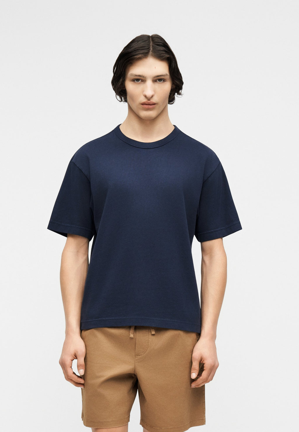 SOFT CROPPED - Basic T-shirt - vintage navy