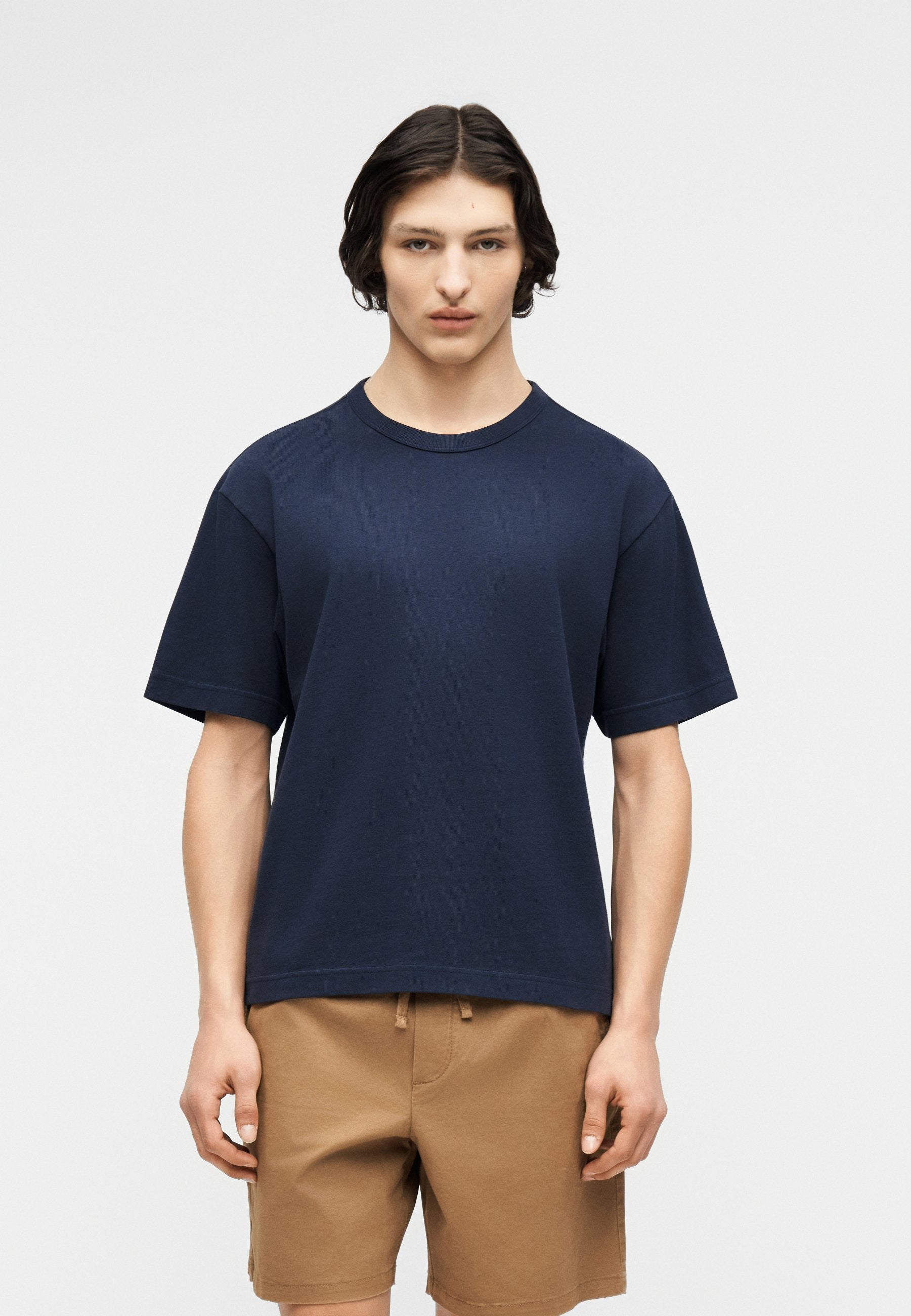 SOFT CROPPED - Basic T-shirt - vintage navy