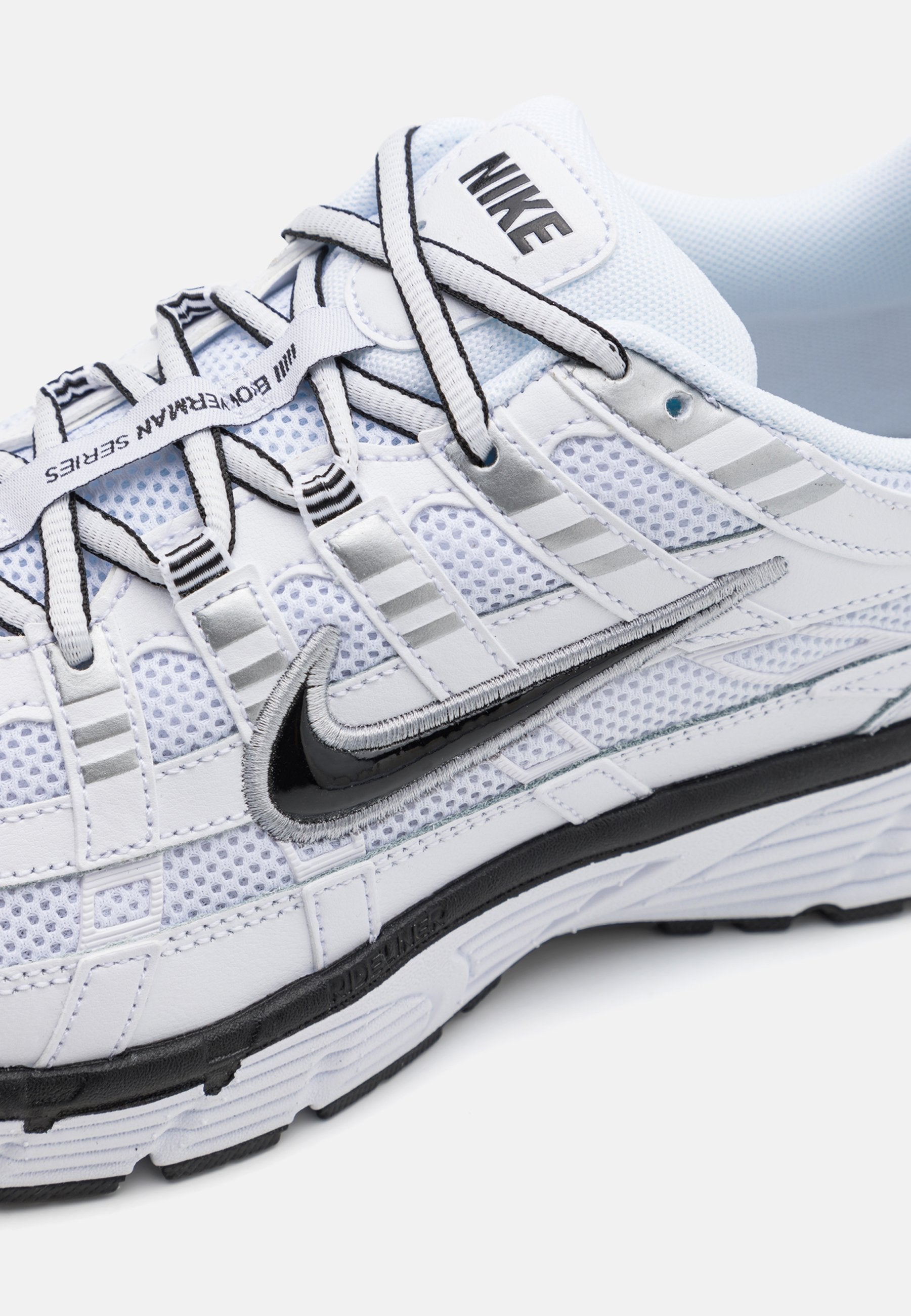 P 6000 UNISEX - Trainers - white/black/metallic silver