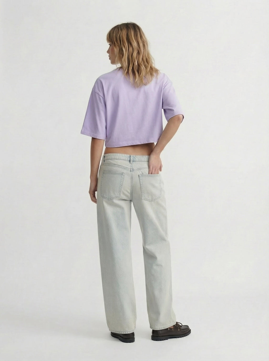 JXANDREA LOOSE CROPPED TEE - T-shirt basique - rose violet
