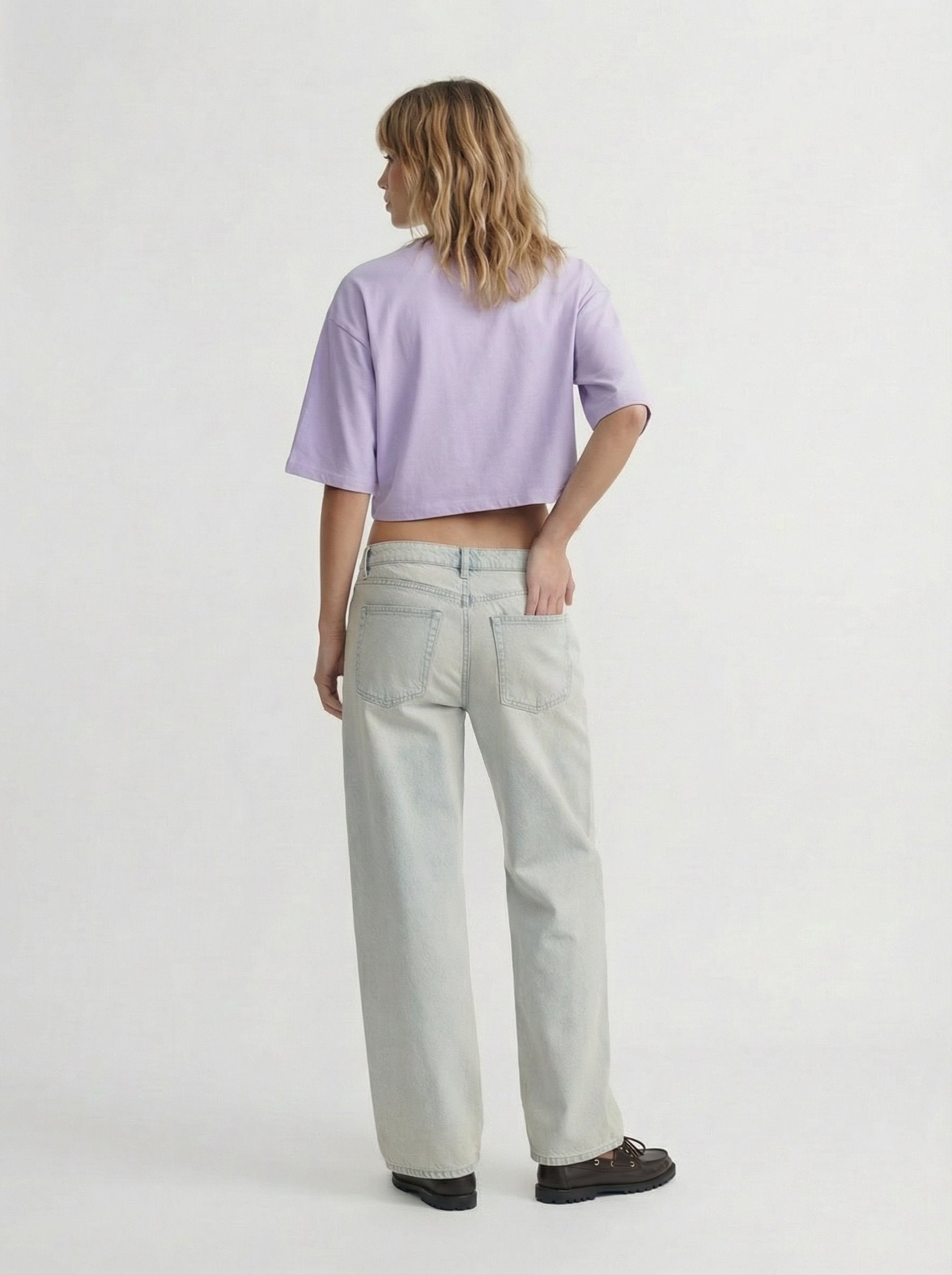 JXANDREA LOOSE CROPPED TEE - T-shirt basique - rose violet