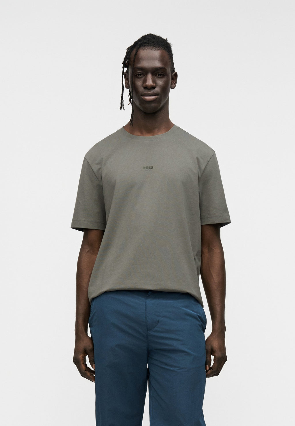 TCHUP - Basic T-shirt - open grey
