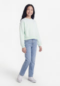 CLUB - Sweatshirt - barely green/white