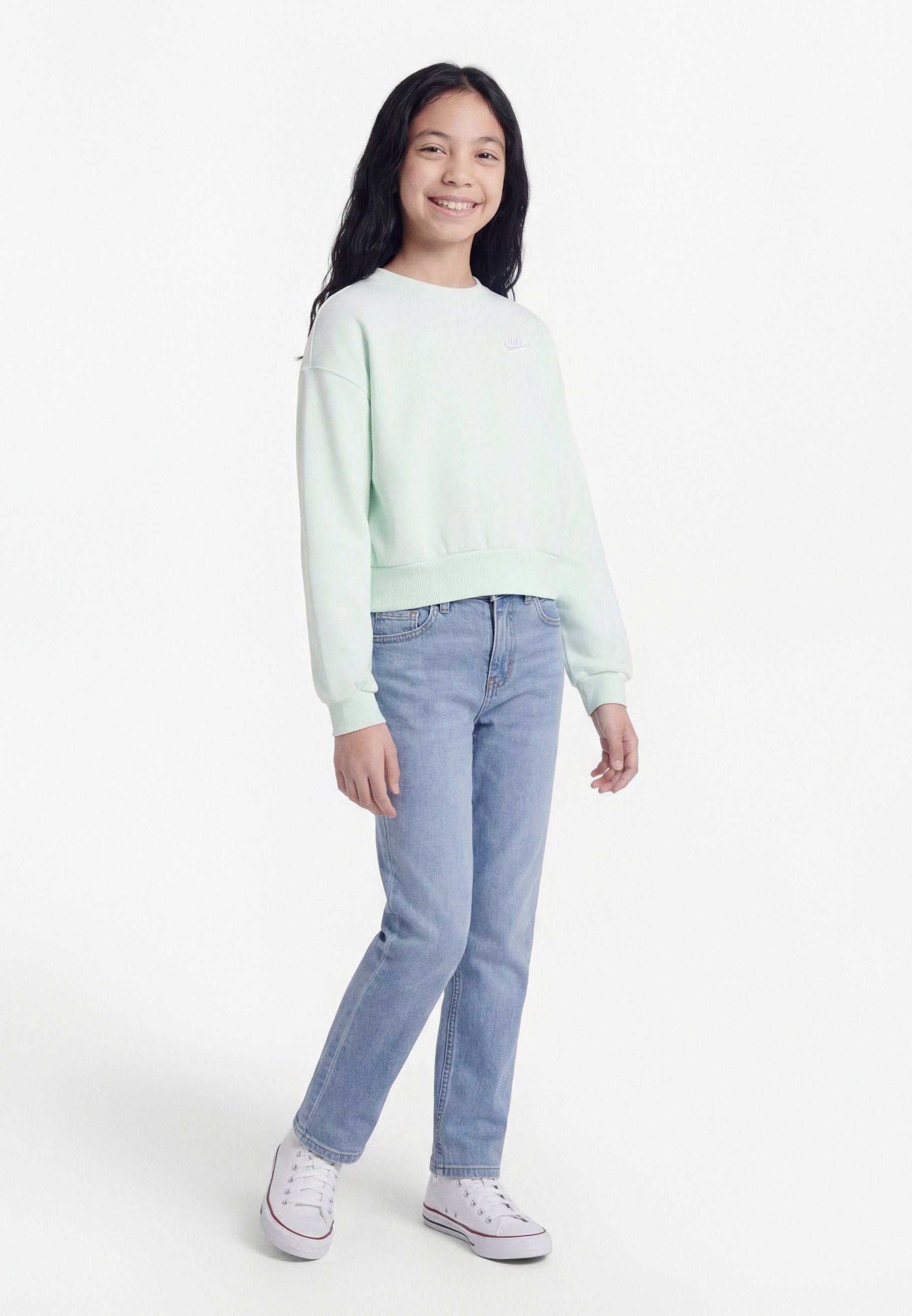CLUB - Sweatshirt - barely green/white