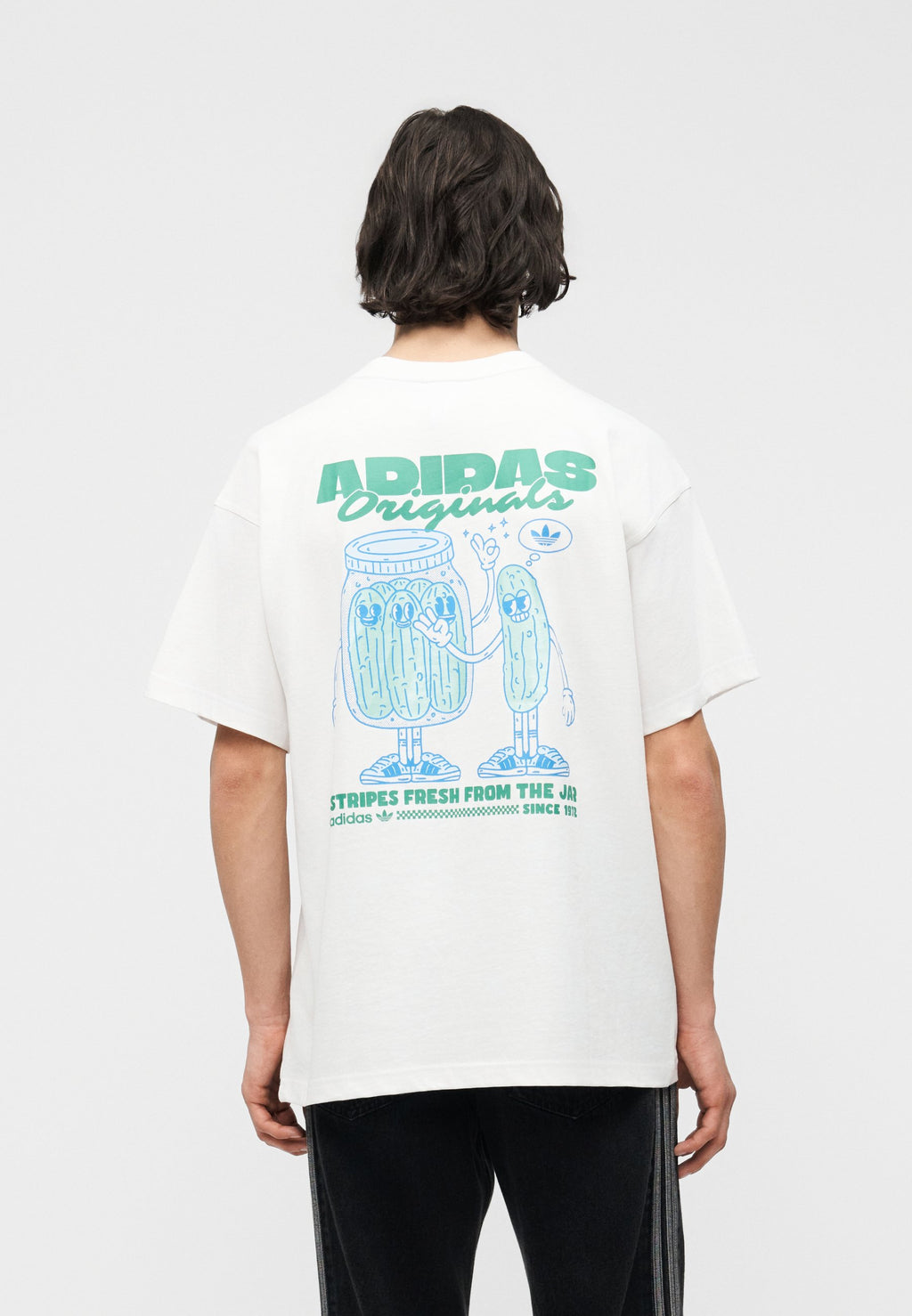 PICKLE GRAPHIC OVERSIZED TEE UNISEX - Print T-shirt - core white