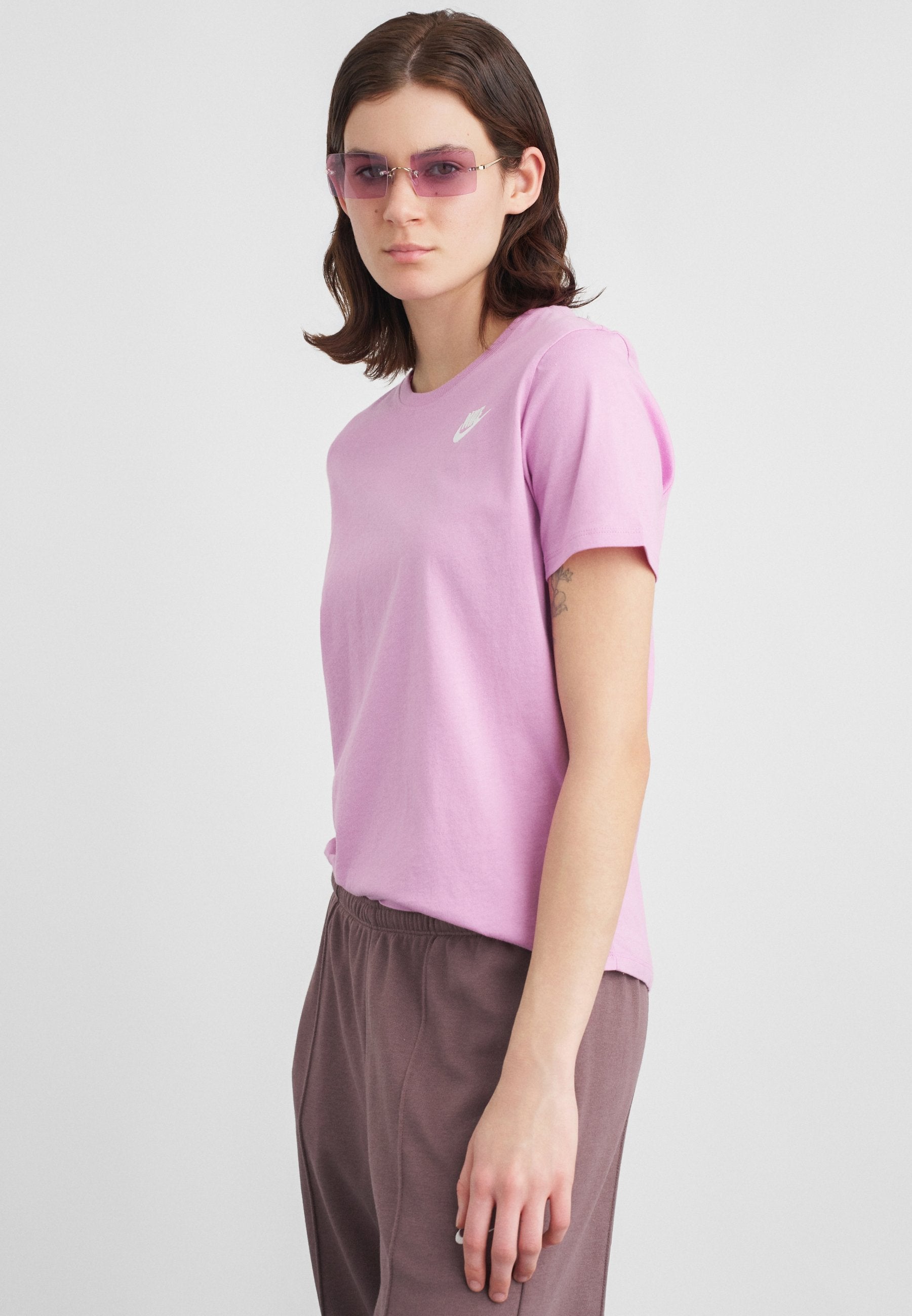 TEE CLUB - T-shirt basique - magenta/blanc