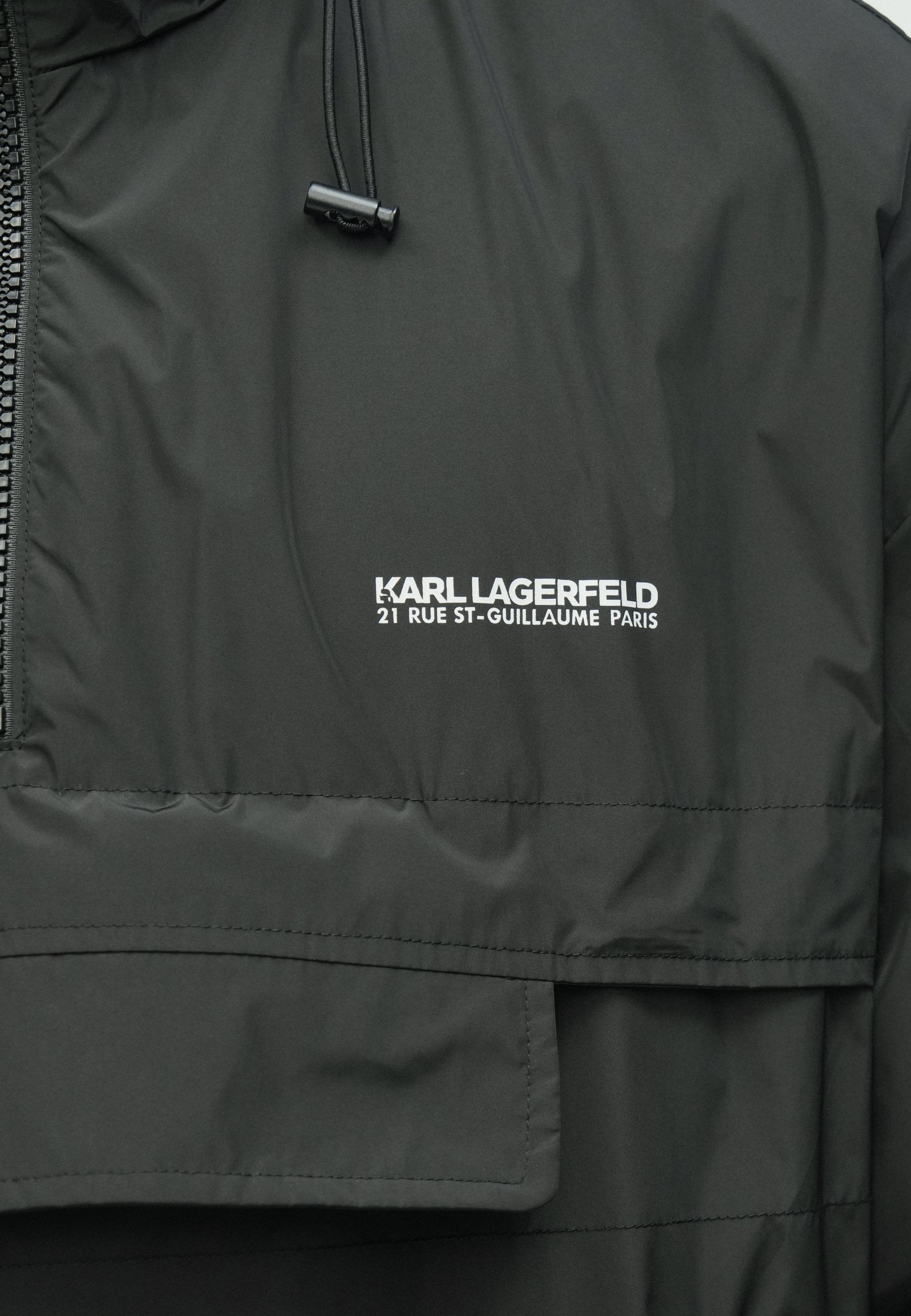HOODED - Summer jacket - black