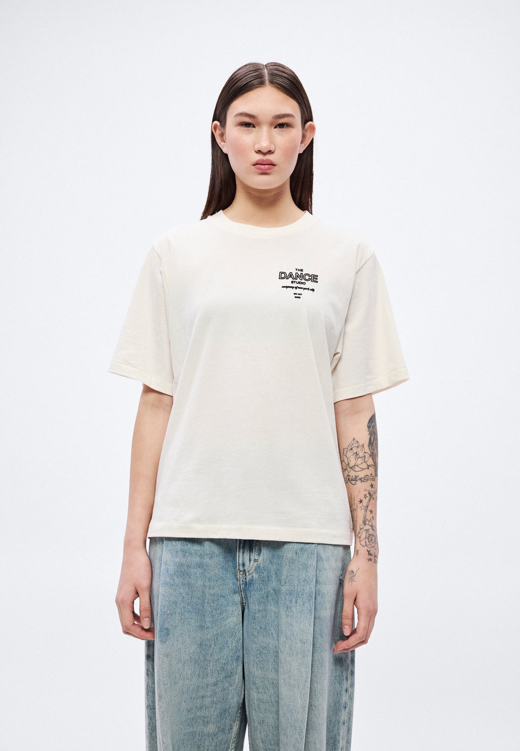 EREGULAR - Print T-shirt - open white