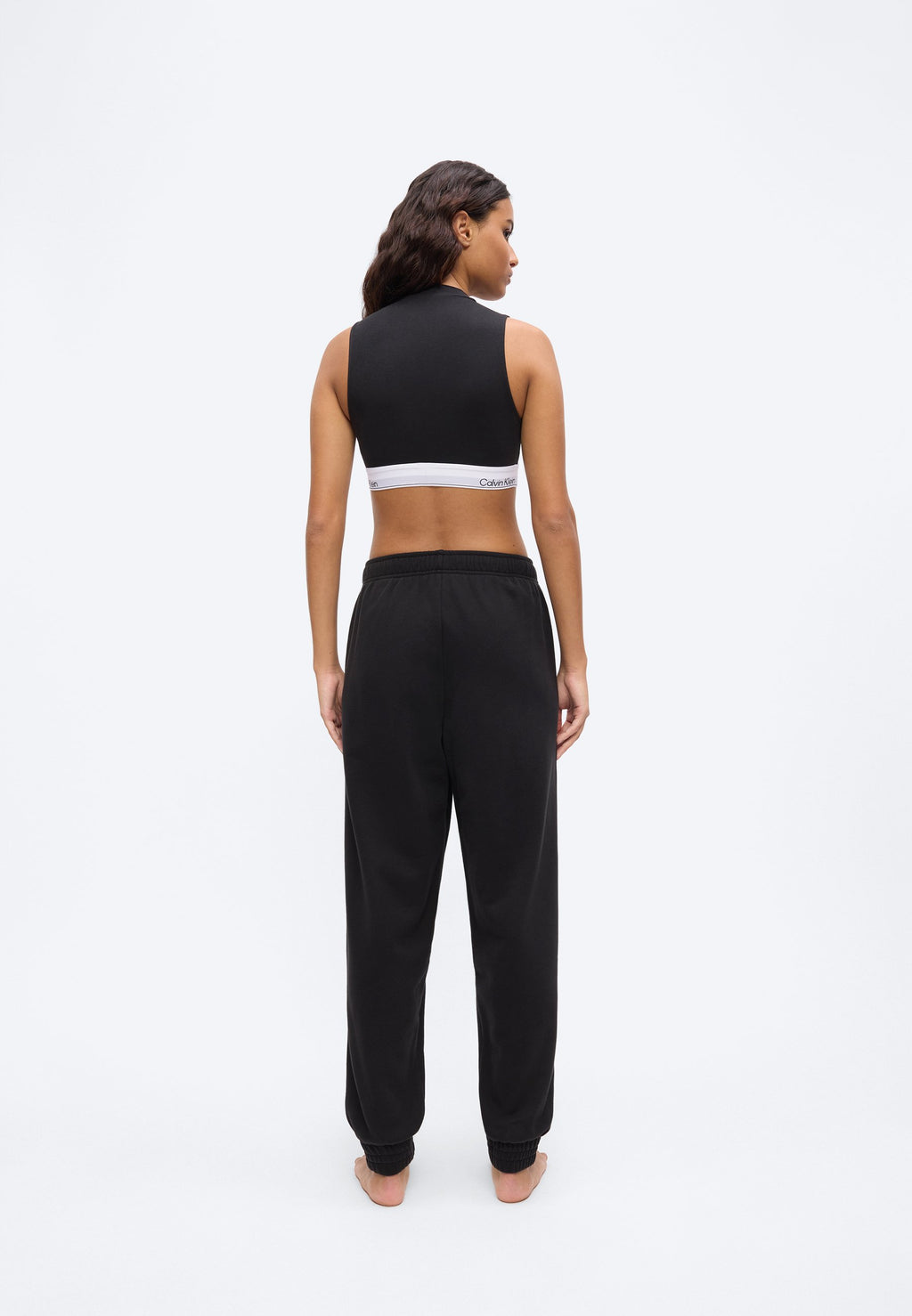 JOGGER COTTON BLEND TERRY - Pyjama bottoms - black