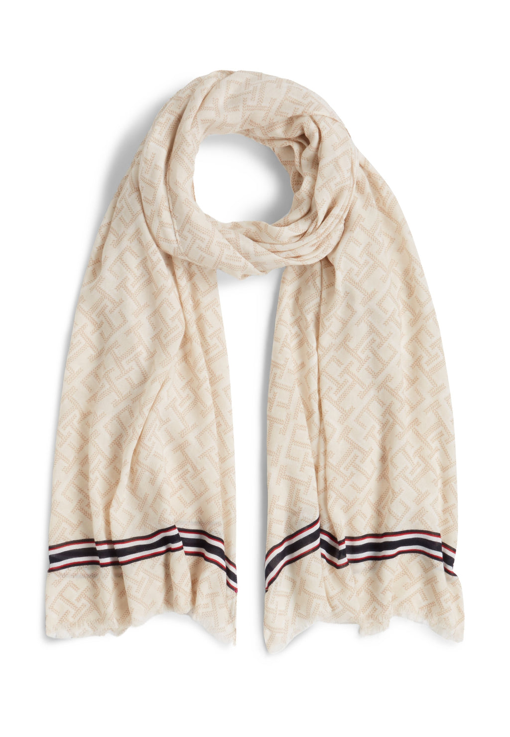 TH MONOGRAM LIGHTWEIGHT SCARF - Scarf - sugarcane