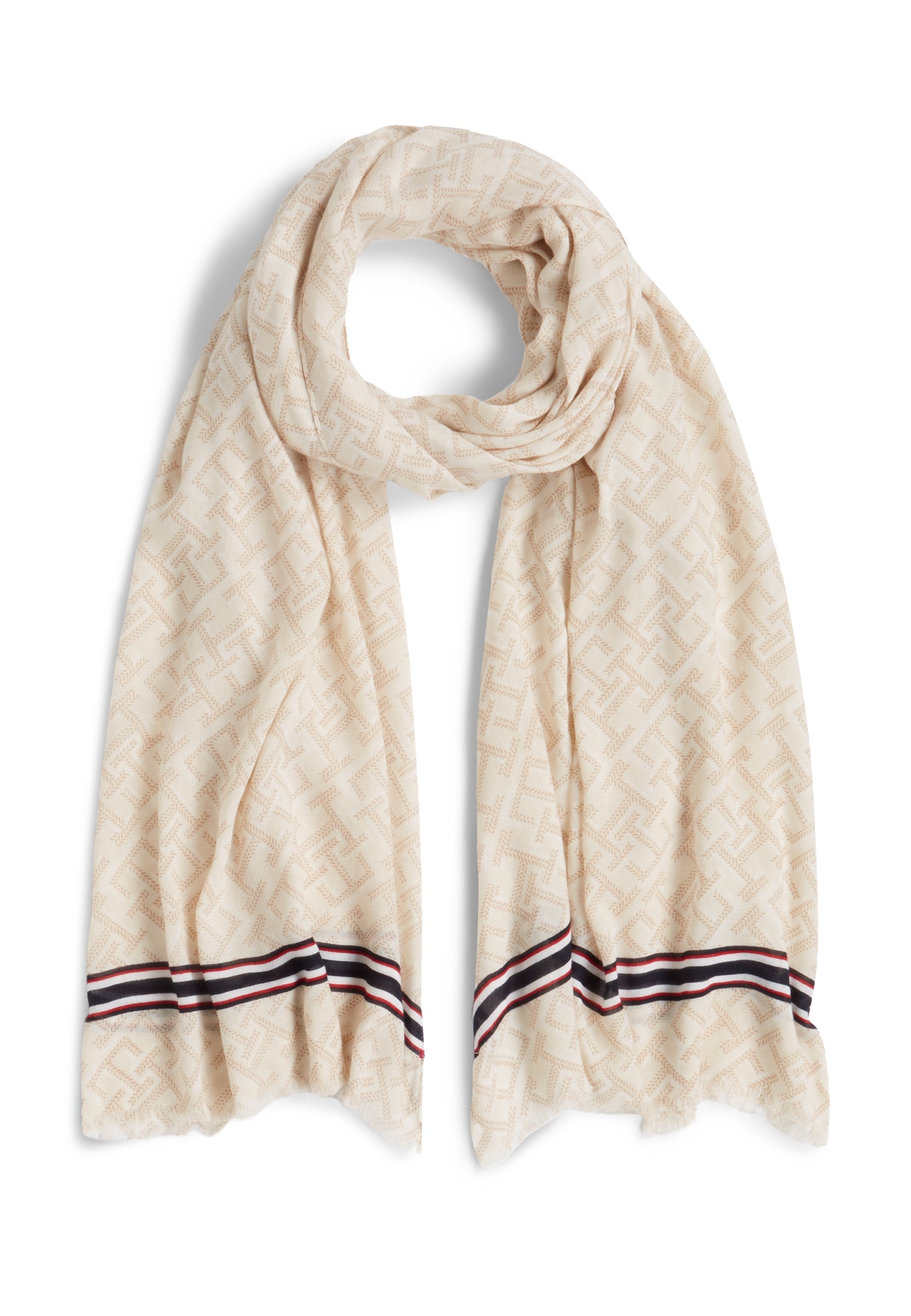 TH MONOGRAM LIGHTWEIGHT SCARF - Scarf - sugarcane