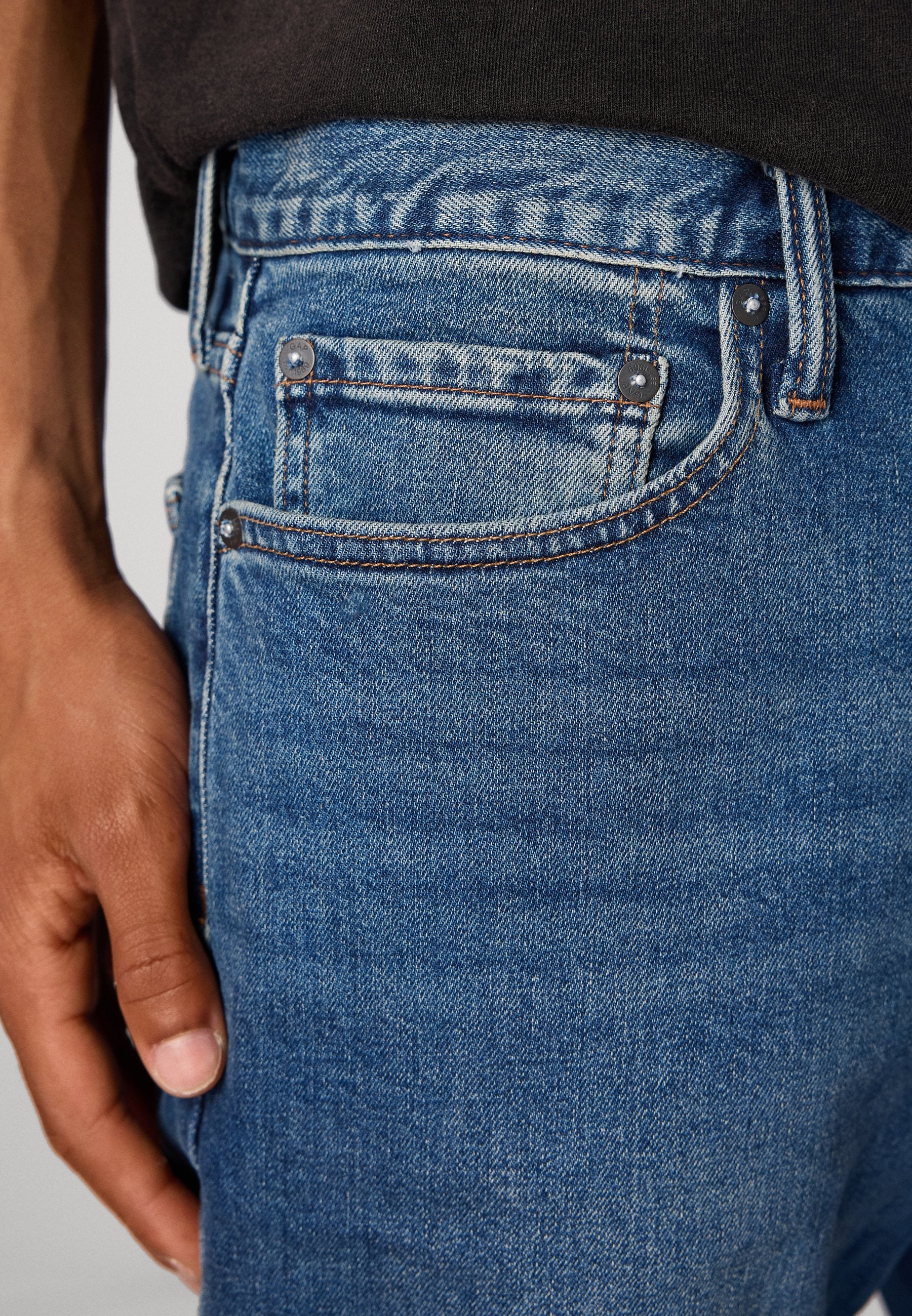 STRAIGHT - Straight leg jeans - blue denim