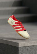 TOKYO MARY JANE BALLERINE - Baskets basses - blanc crème/rouge/métallisé doré
