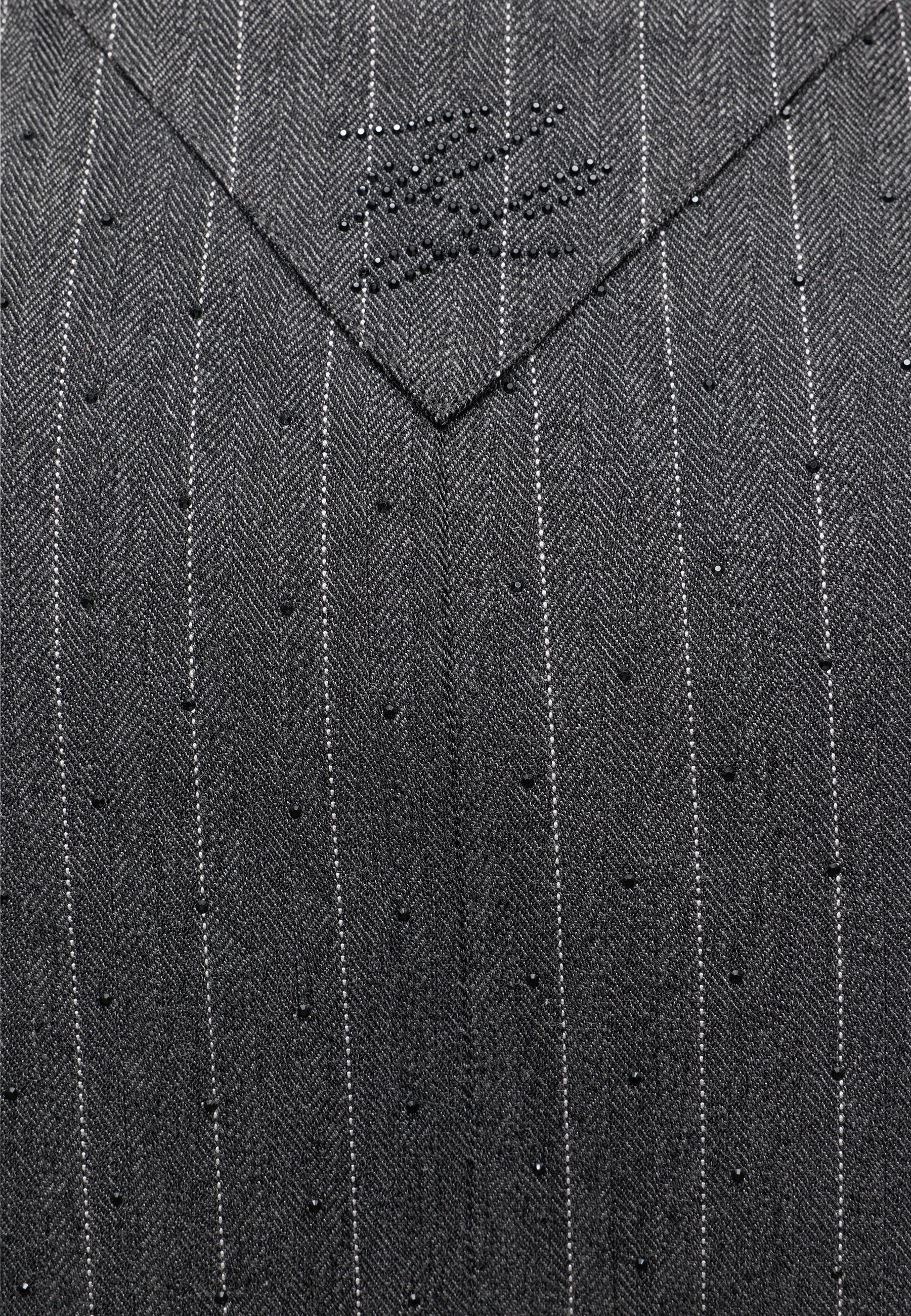 PINSTRIPE TAILORED BLOUSE - Waistcoat - grey melange
